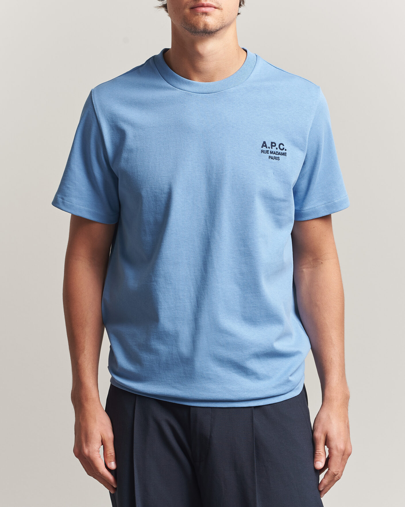 A.P.C. Rue Madame T-Shirt Light Blue at CareOfCarl.com