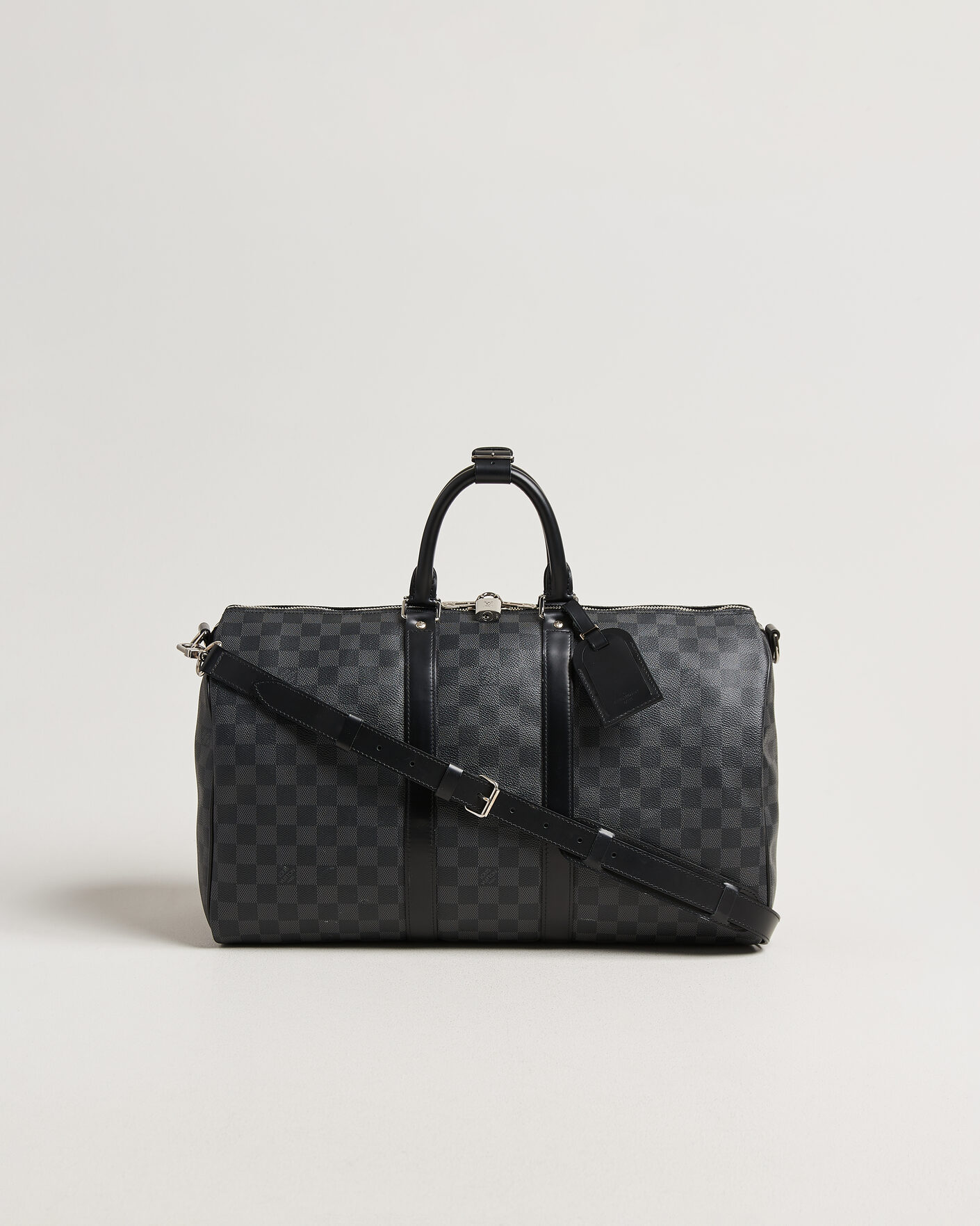 Men | Pre-Owned & Vintage Bags | Louis Vuitton Pre-Owned | Keepall Bandouliére 45 Damier Graphite