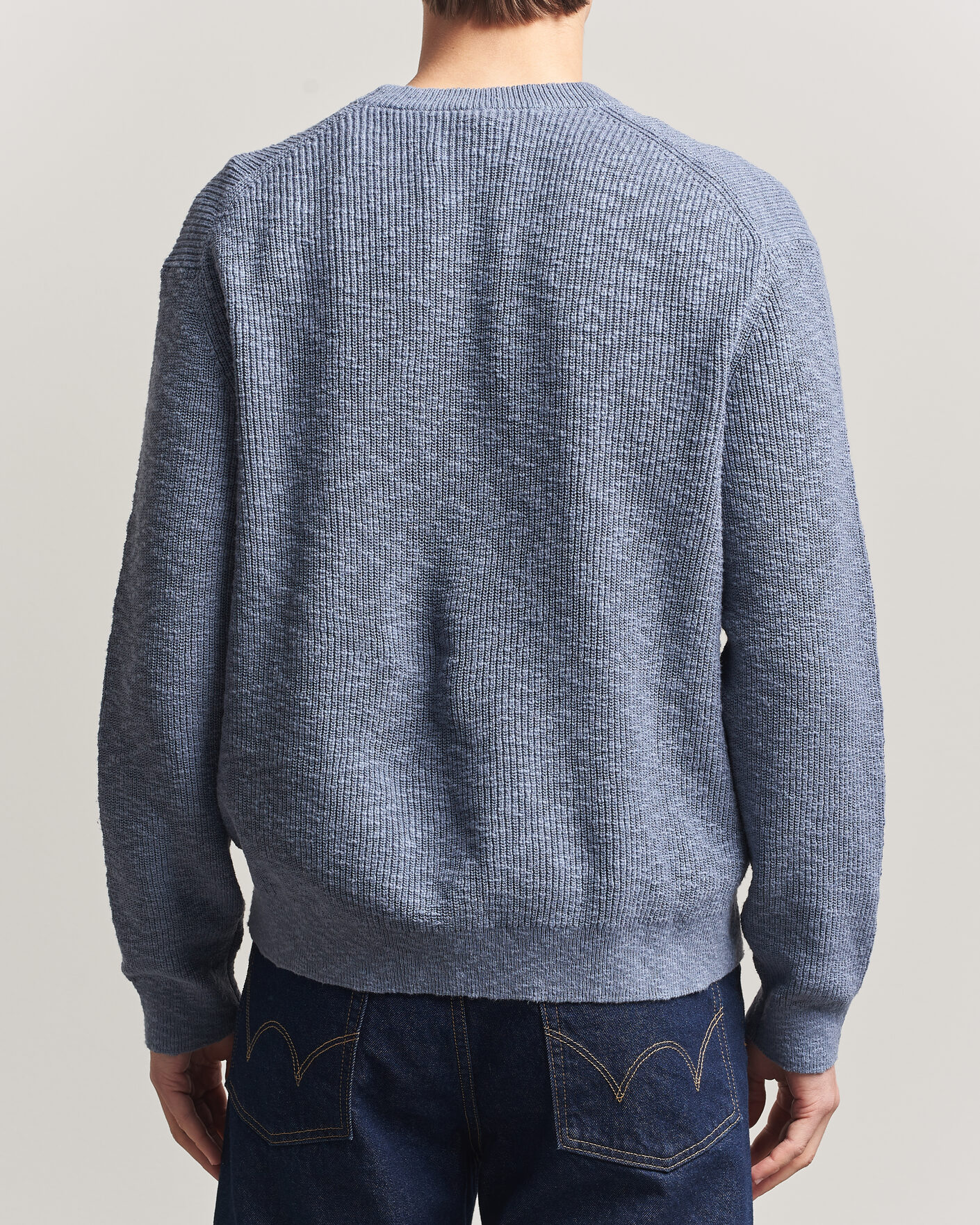 Men | Sweaters & Knitwear | NN07 | Russell Cotton Knitted Sweater Stone Blue