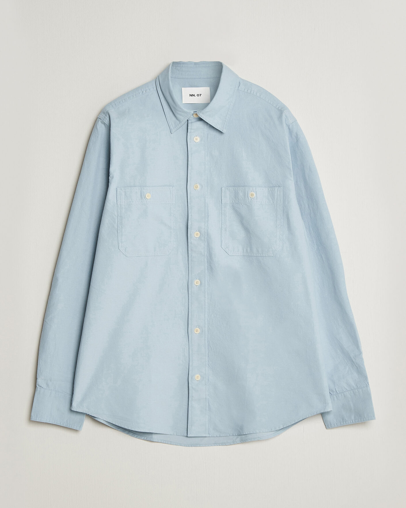 Men | Shirts | NN07 | Colby Twill Overshirt Sky Mist