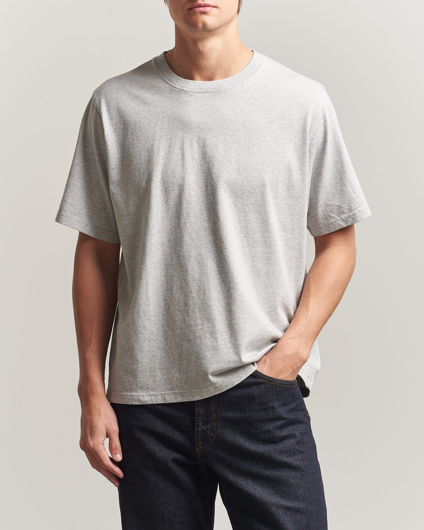 Men | T-Shirts | NN07 | Jett Printed HQ T-Shirt Grey Melange