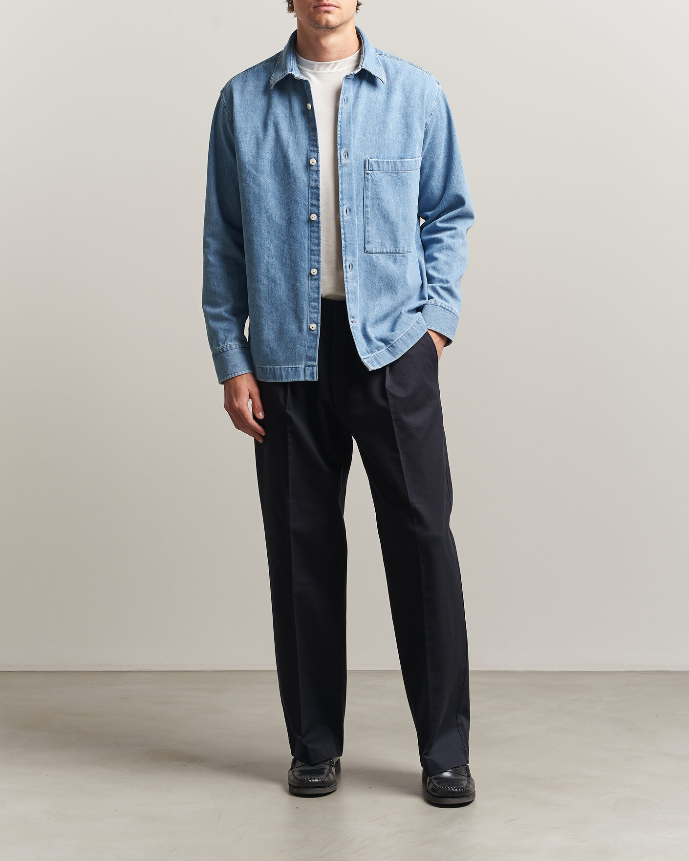 Men | Shirts | NN07 | Freddy Denim Overshirt Light Blue