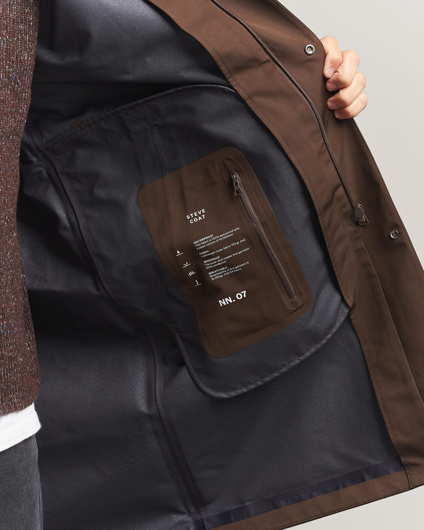 Men | Coats & Jackets | NN07 | Steve Technical Coat Demitasse Brown
