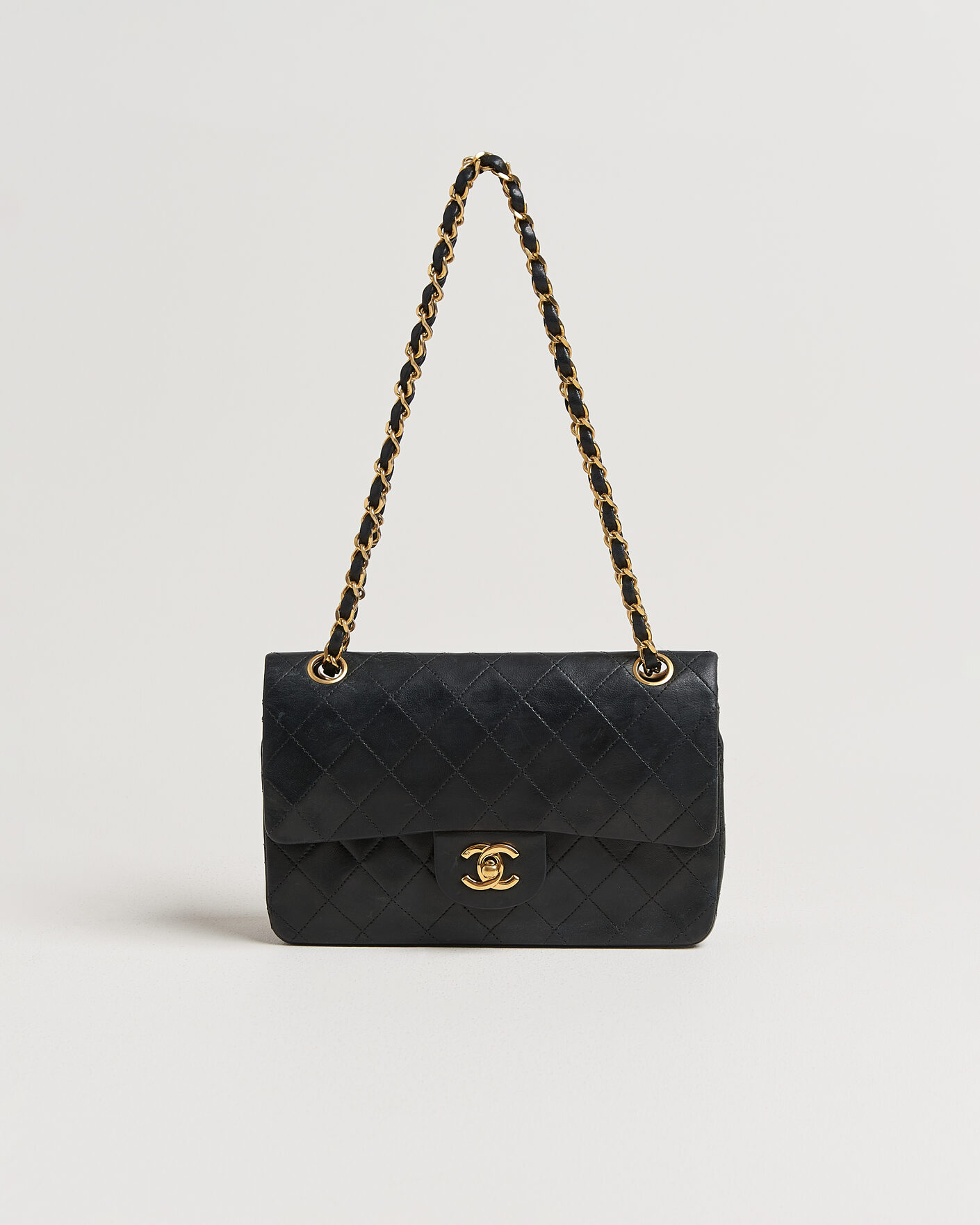 Men | Chanel Pre-Owned Classic Small Double Flap Bag Black | Chanel Pre-Owned | Classic Small Double Flap Bag Black