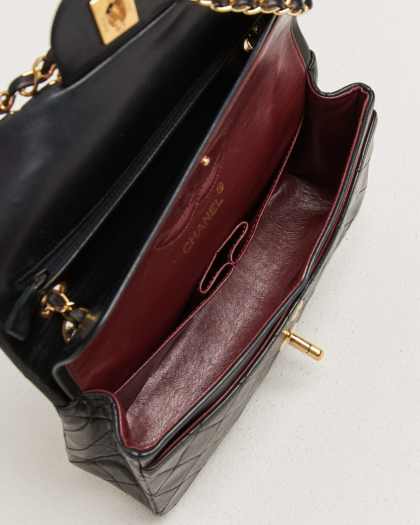 Men | Chanel Pre-Owned Classic Small Double Flap Bag Black | Chanel Pre-Owned | Classic Small Double Flap Bag Black