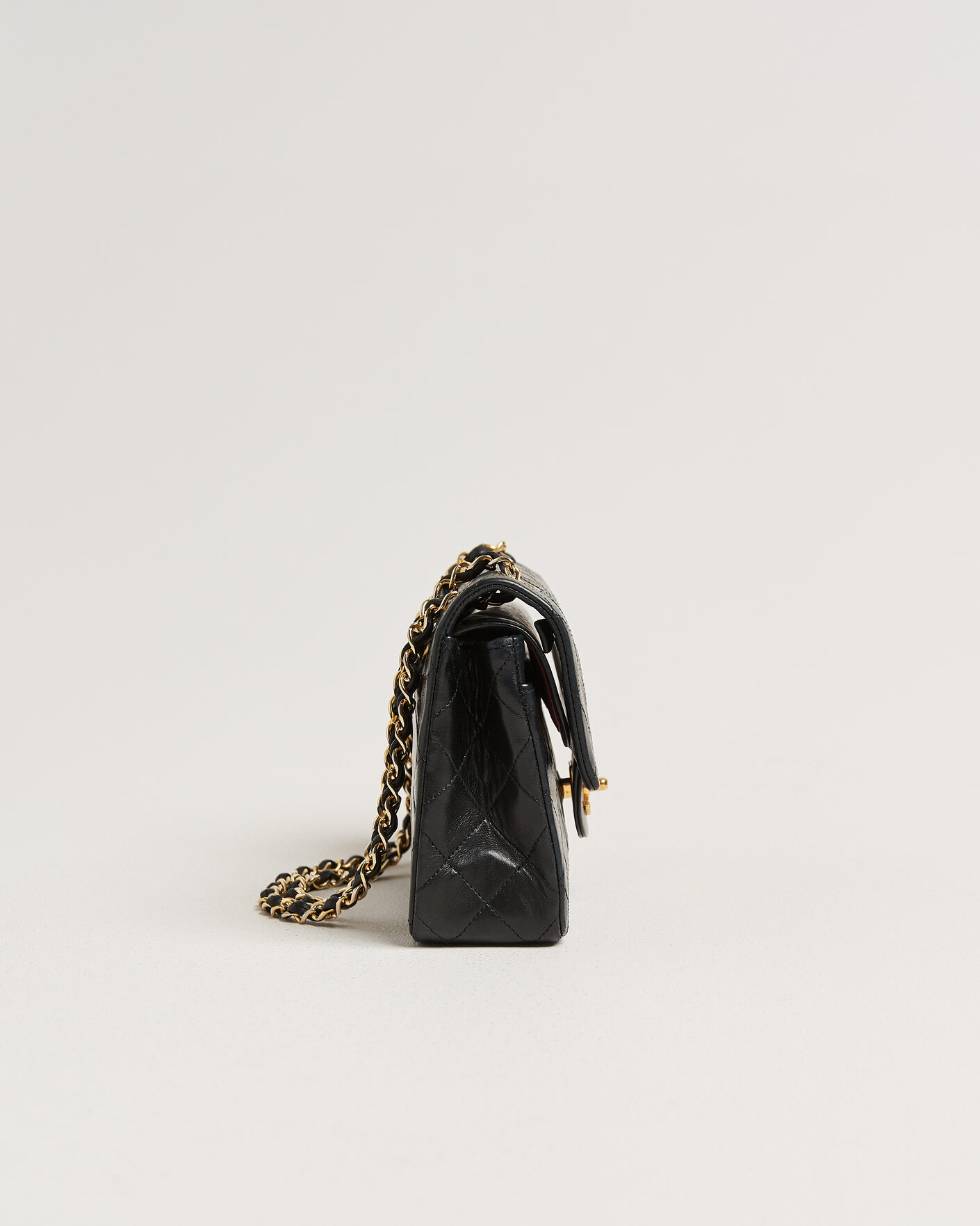 Men | Chanel Pre-Owned Classic Small Double Flap Bag Black | Chanel Pre-Owned | Classic Small Double Flap Bag Black