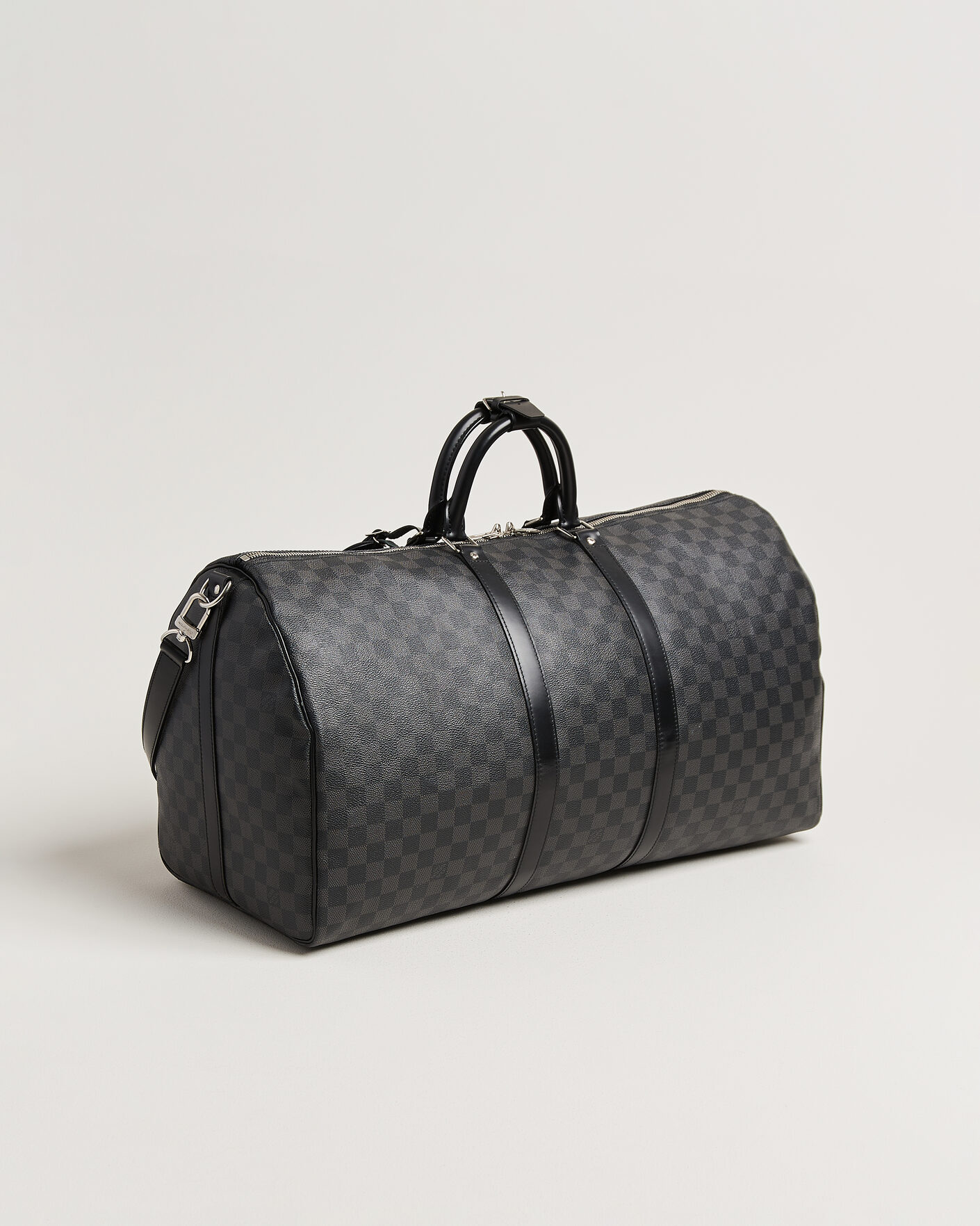 Men | Pre-Owned & Vintage Bags | Louis Vuitton Pre-Owned | Keepall 55 Bandouliére Damier Graphite
