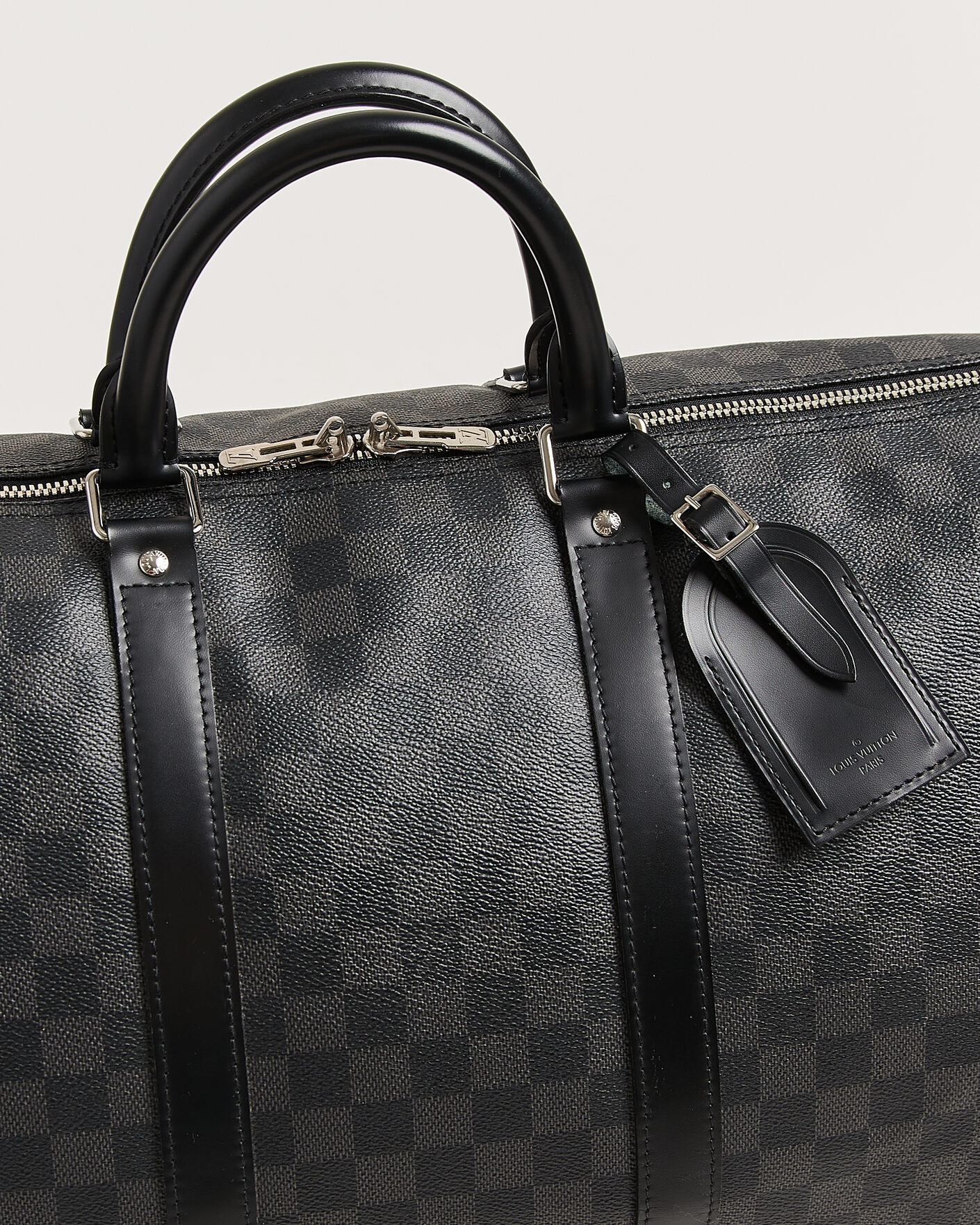 Men | Pre-Owned & Vintage Bags | Louis Vuitton Pre-Owned | Keepall 55 Bandouliére Damier Graphite