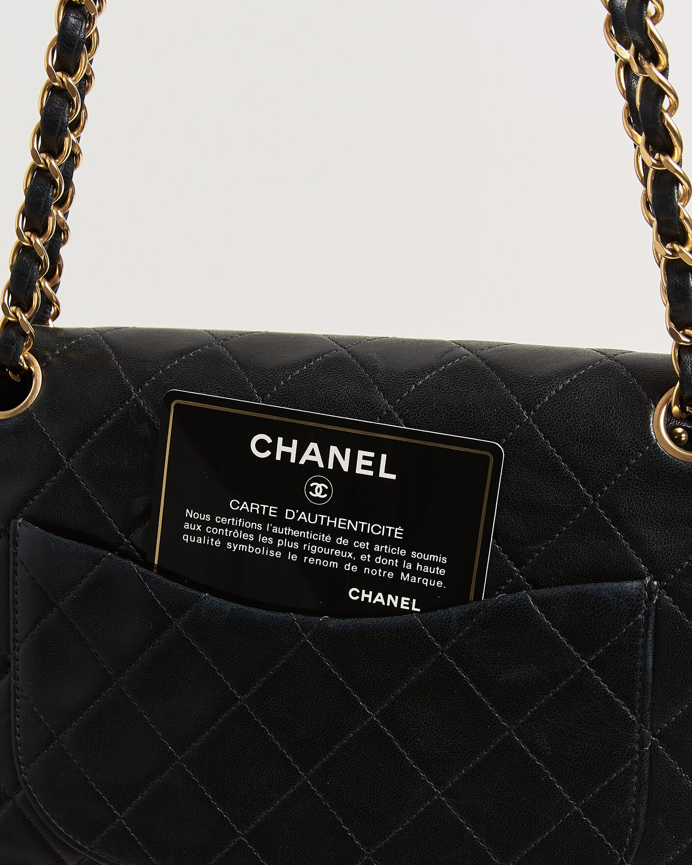 Men | Chanel Pre-Owned Classic Medium Double Flap Bag Black | Chanel Pre-Owned | Classic Medium Double Flap Bag Black