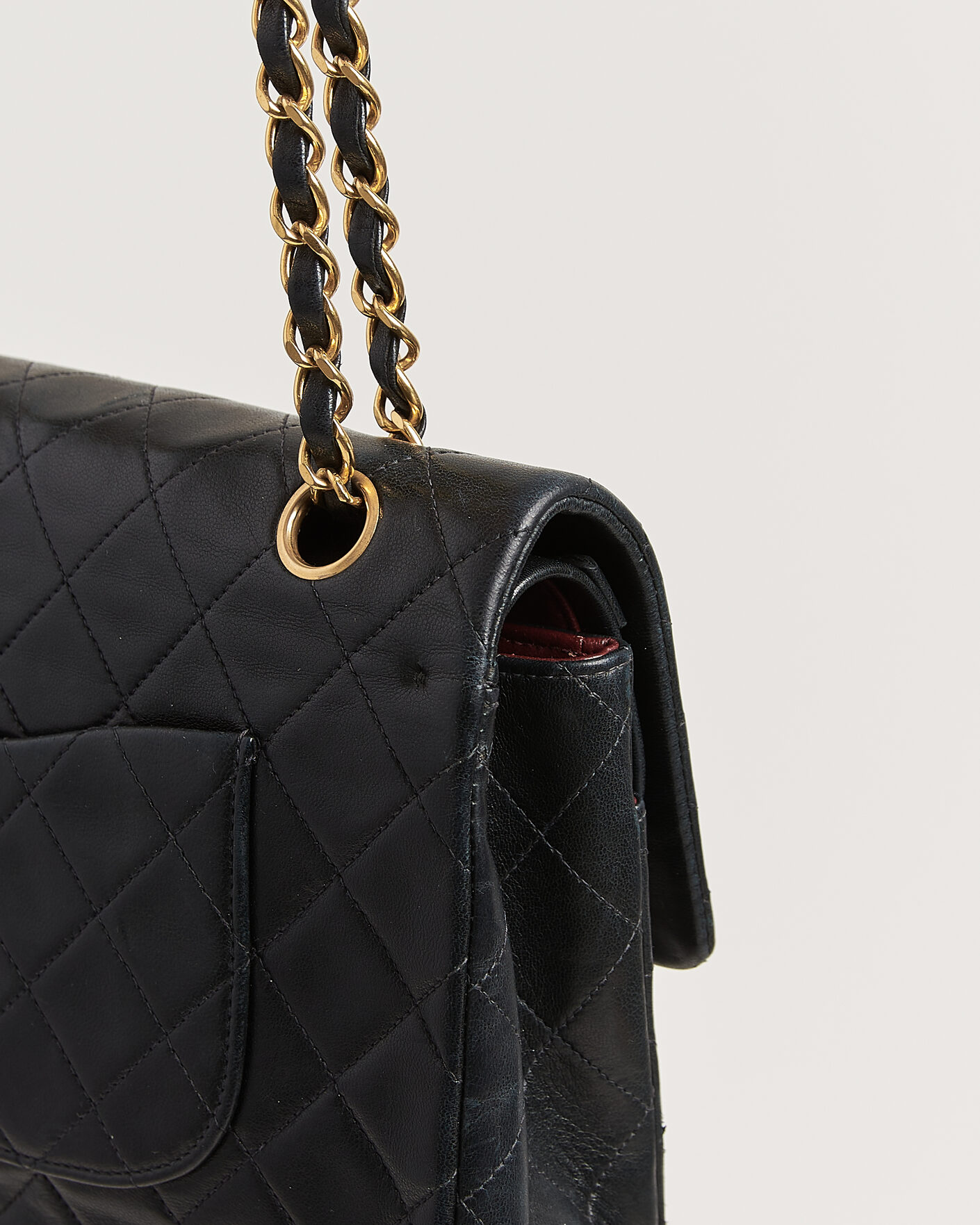 Men | Chanel Pre-Owned Classic Medium Double Flap Bag Black | Chanel Pre-Owned | Classic Medium Double Flap Bag Black