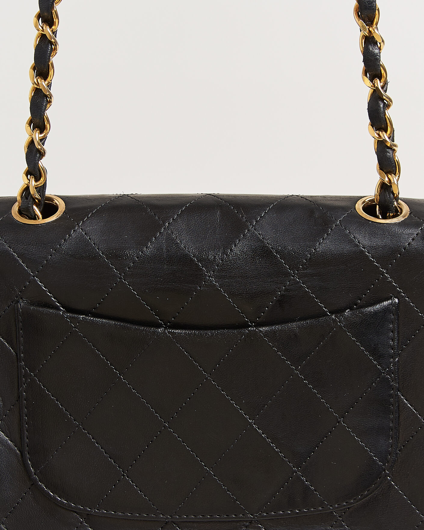 Men | Chanel Pre-Owned Classic Mini Single Flap Square Bag Black | Chanel Pre-Owned | Classic Mini Single Flap Square Bag Black