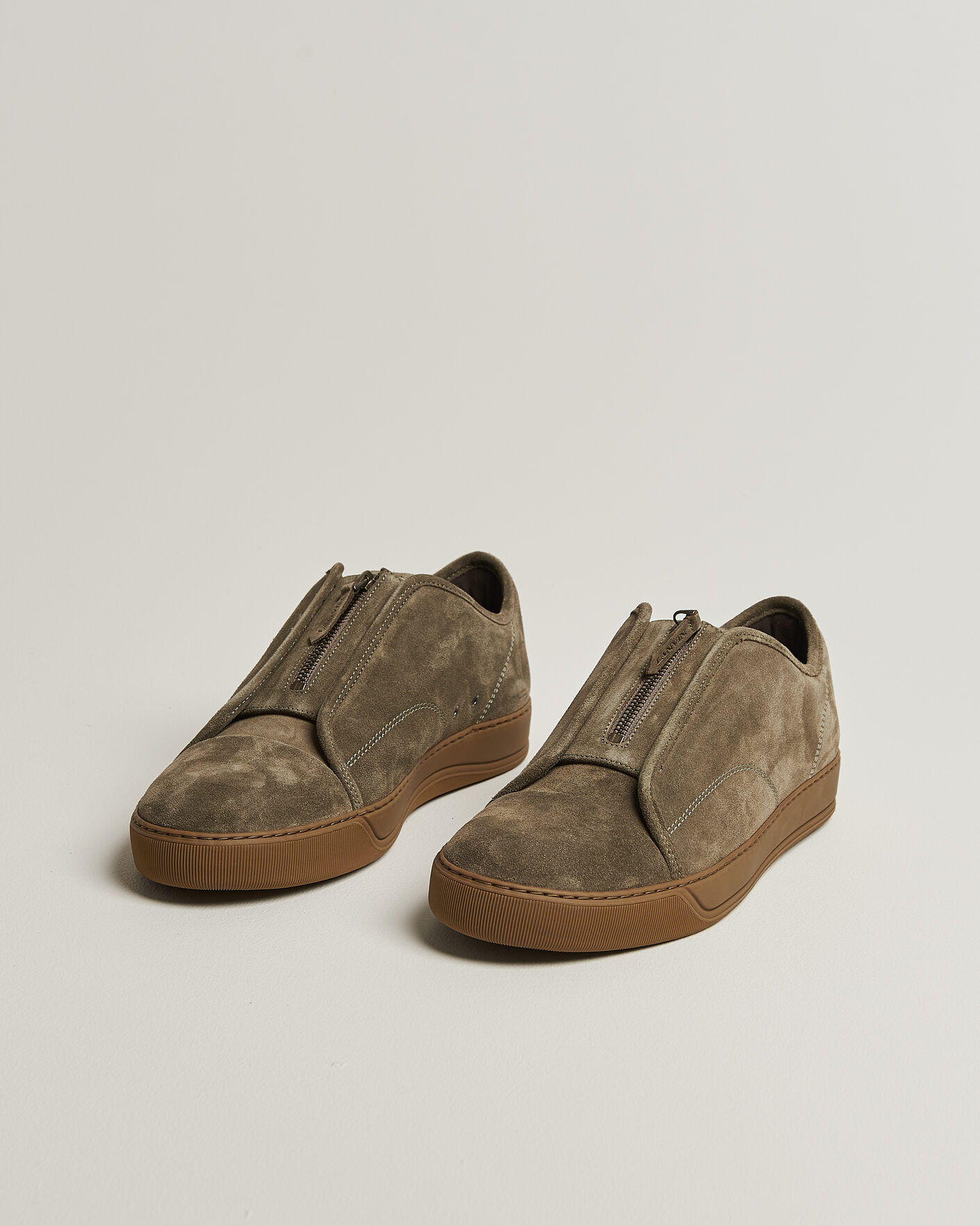 Lanvin DBB1 Zip Sneakers Khaki at CareOfCarl.com