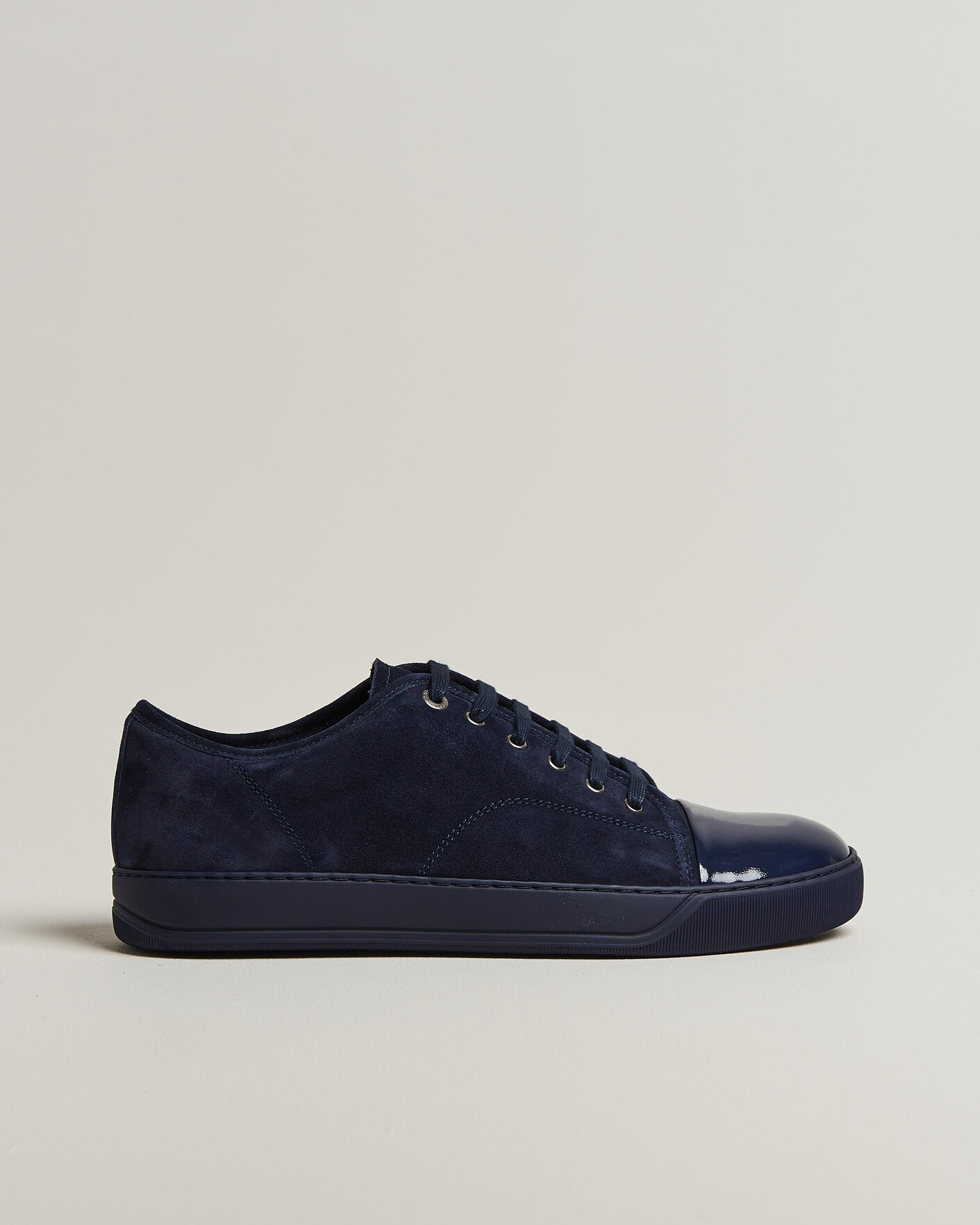 Men | Lanvin DBB1 Patent Cap Toe Sneakers Navy/Navy | Lanvin | DBB1 Patent Cap Toe Sneakers Navy/Navy