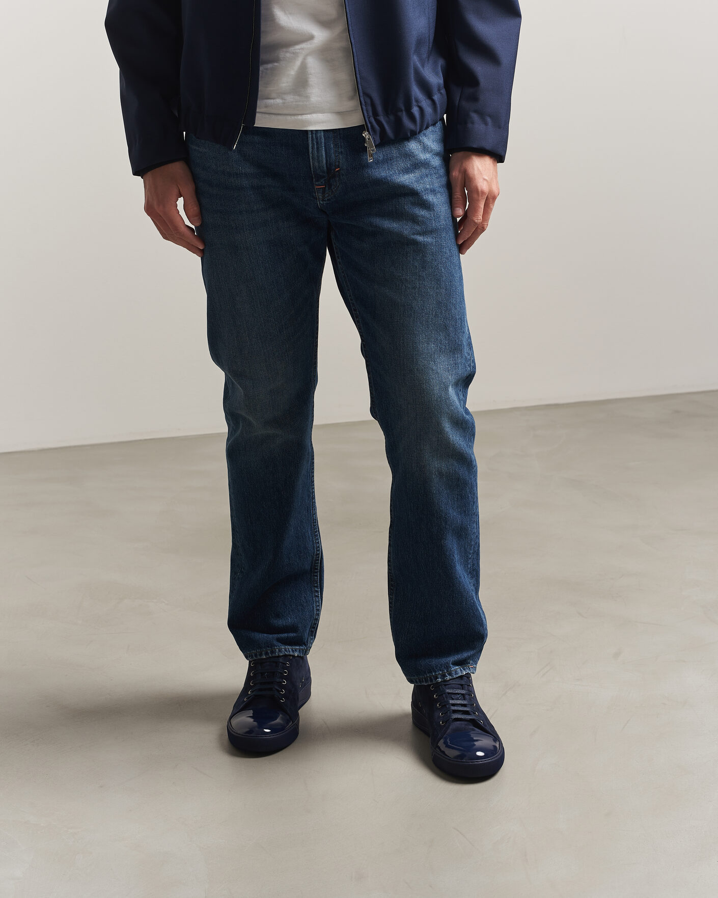 Men | Lanvin DBB1 Patent Cap Toe Sneakers Navy/Navy | Lanvin | DBB1 Patent Cap Toe Sneakers Navy/Navy