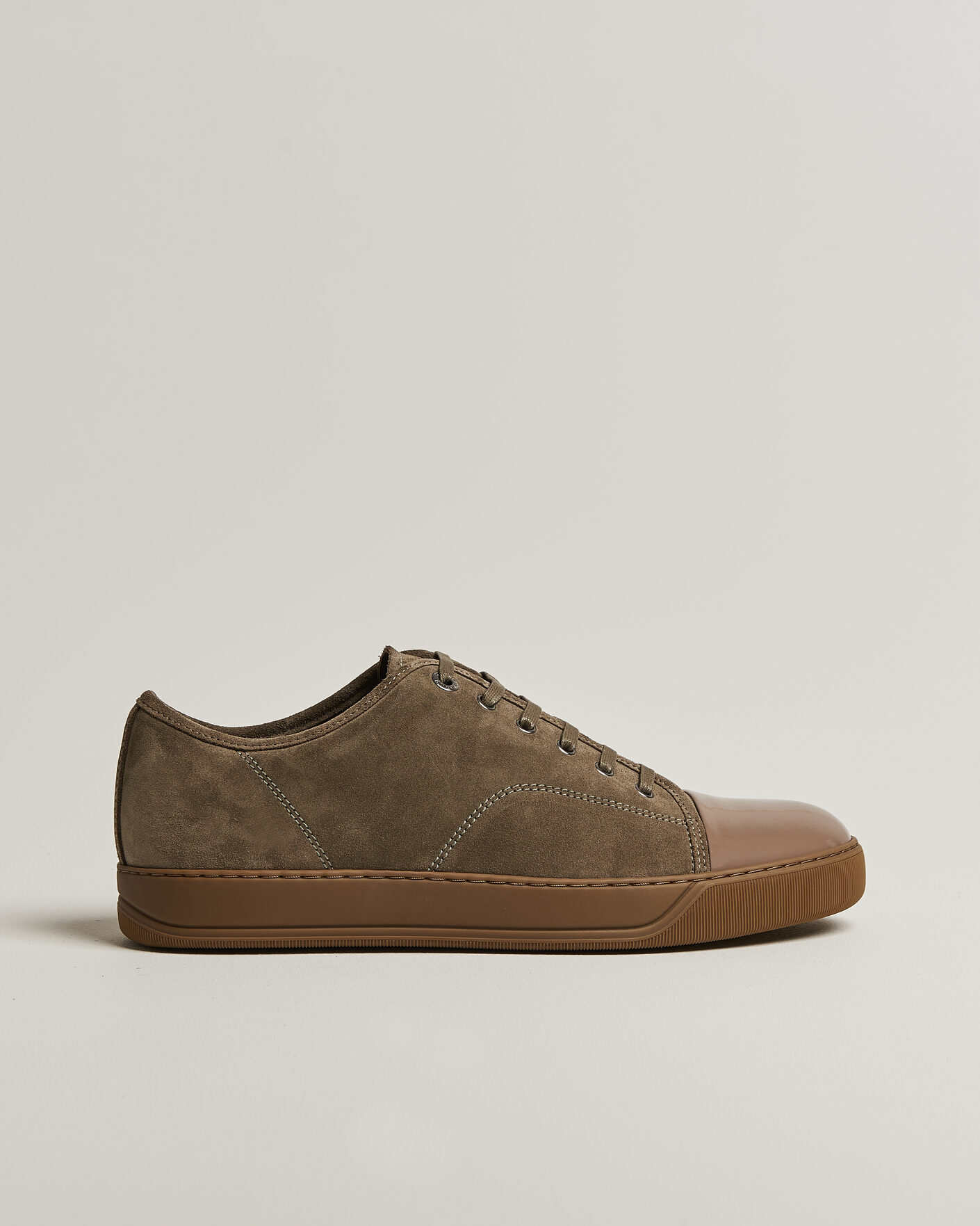 Men | Sneakers | Lanvin | DBB1 Patent Cap Toe Sneakers Khaki
