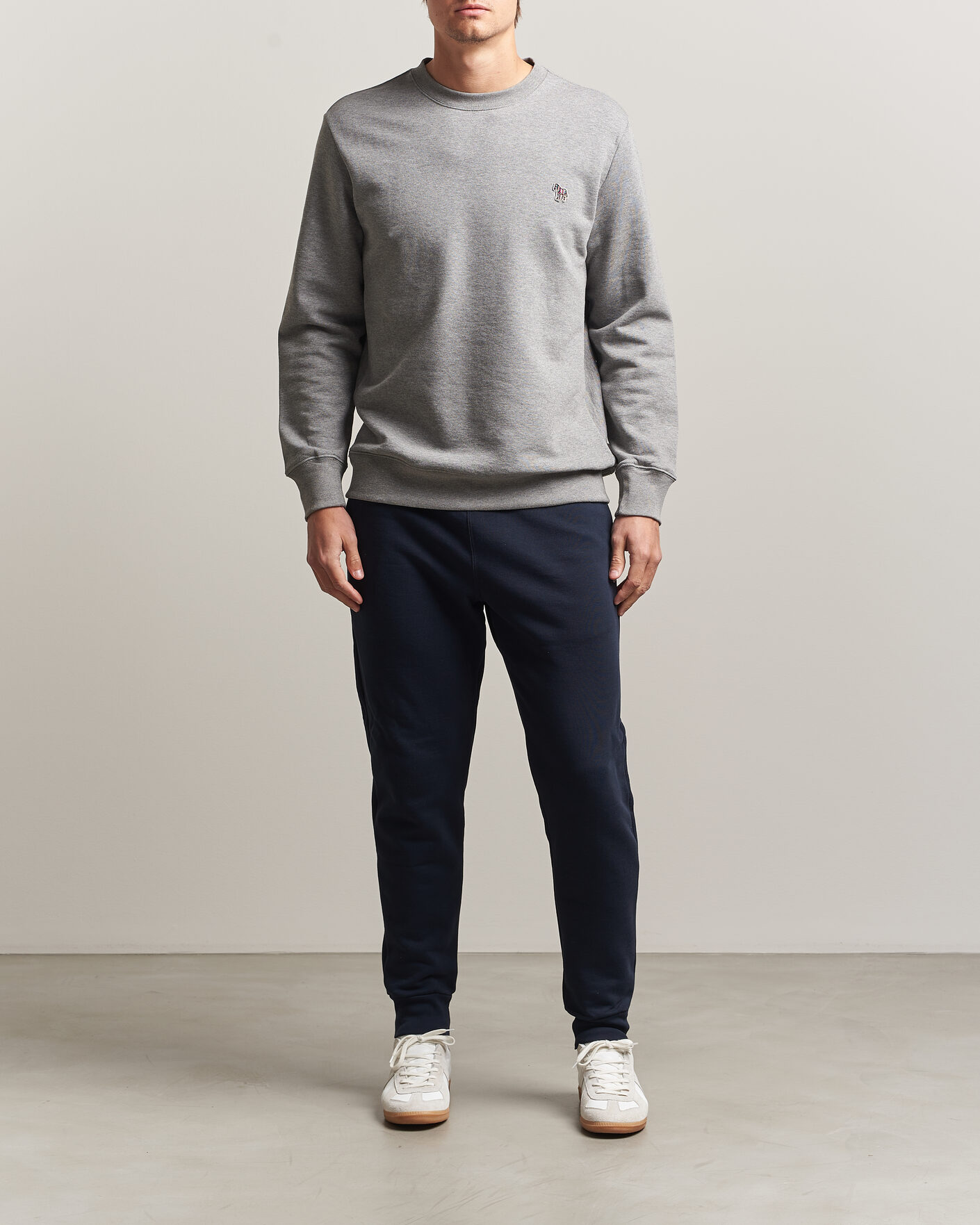 Men | Trousers | PS Paul Smith | Zebra Organic Cotton Sweatpants Navy