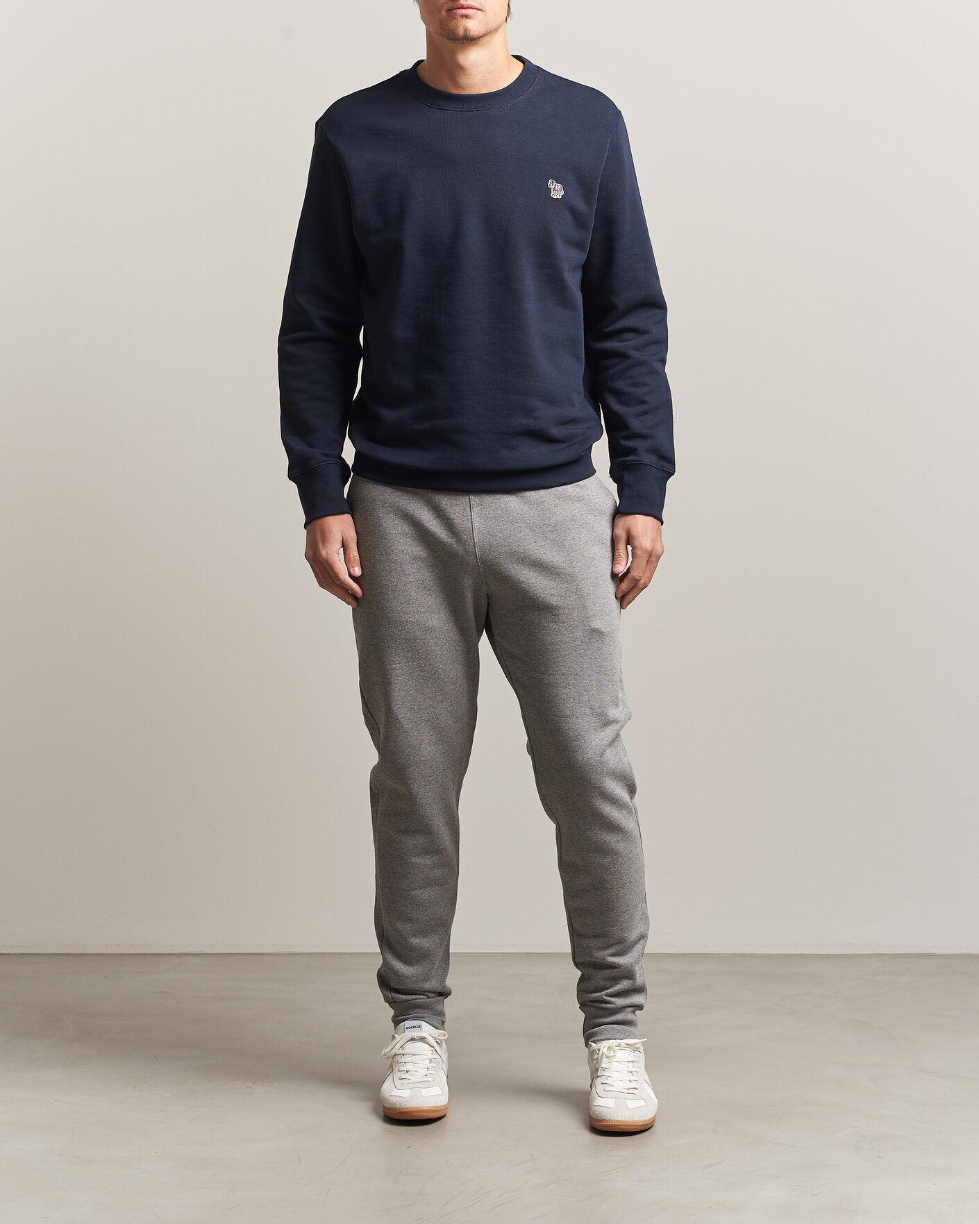 Men | Trousers | PS Paul Smith | Zebra Organic Cotton Sweatpants Grey Melange