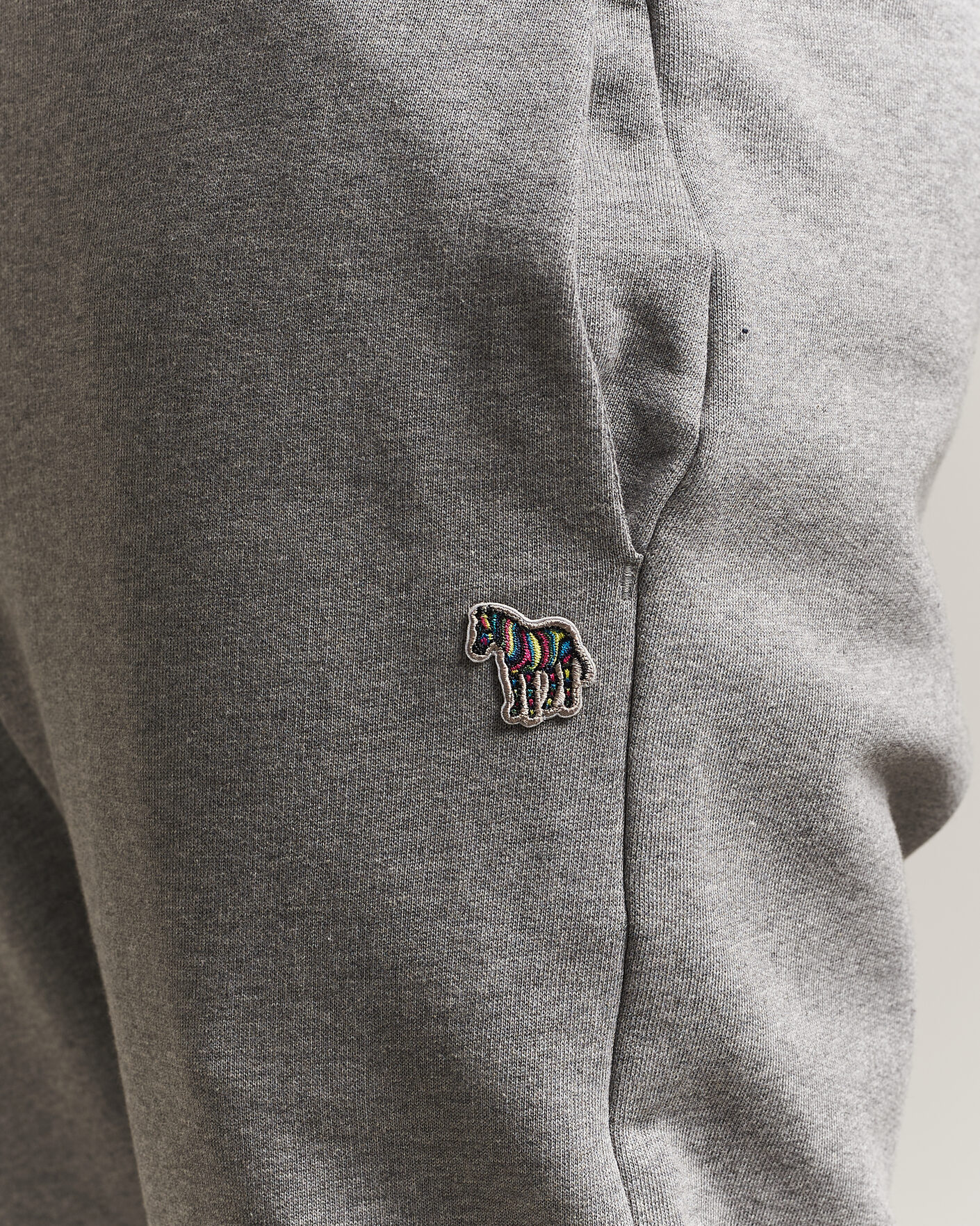 Men | Trousers | PS Paul Smith | Zebra Organic Cotton Sweatpants Grey Melange