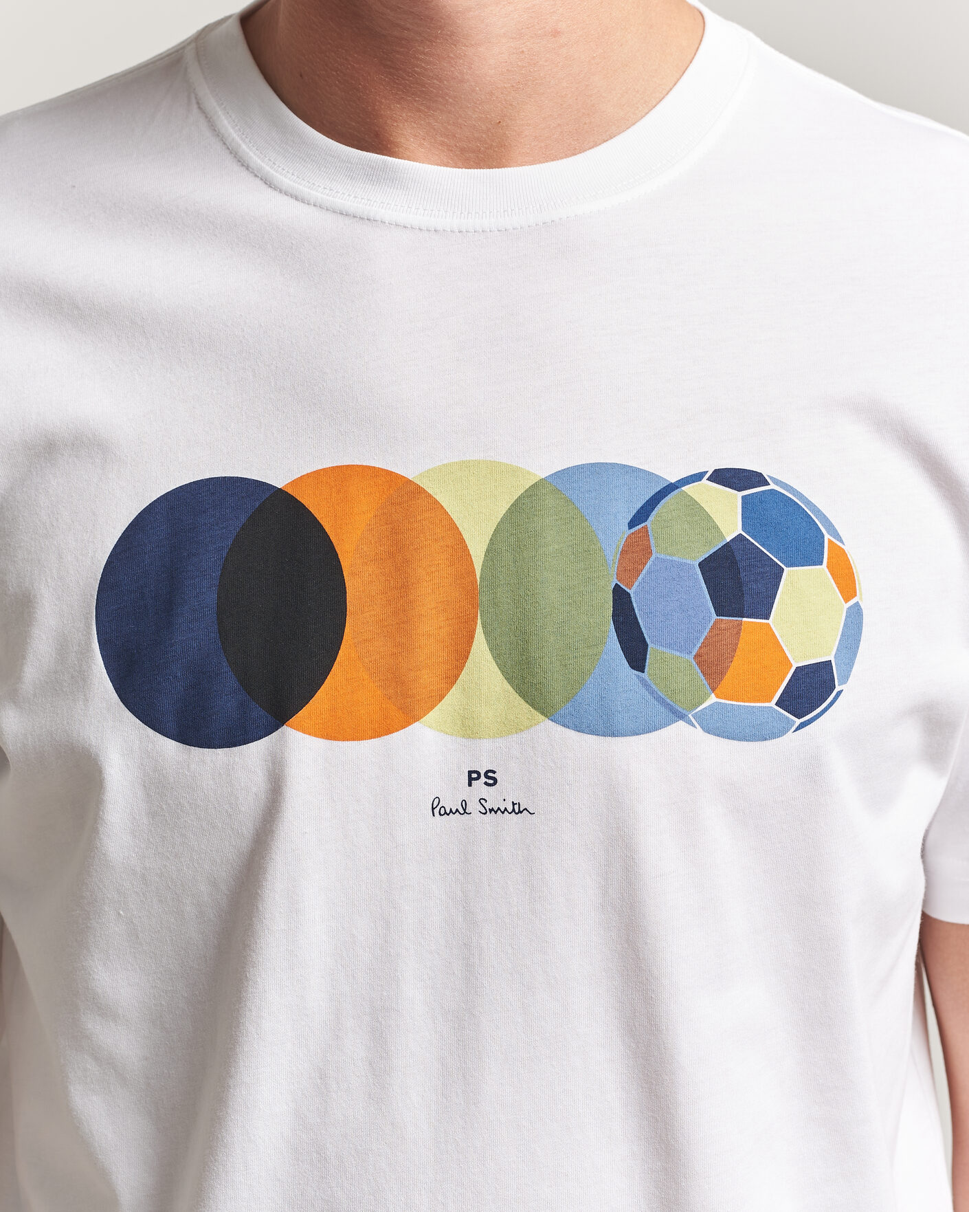 Men | T-Shirts | PS Paul Smith | Football Crew Neck T-Shirt White