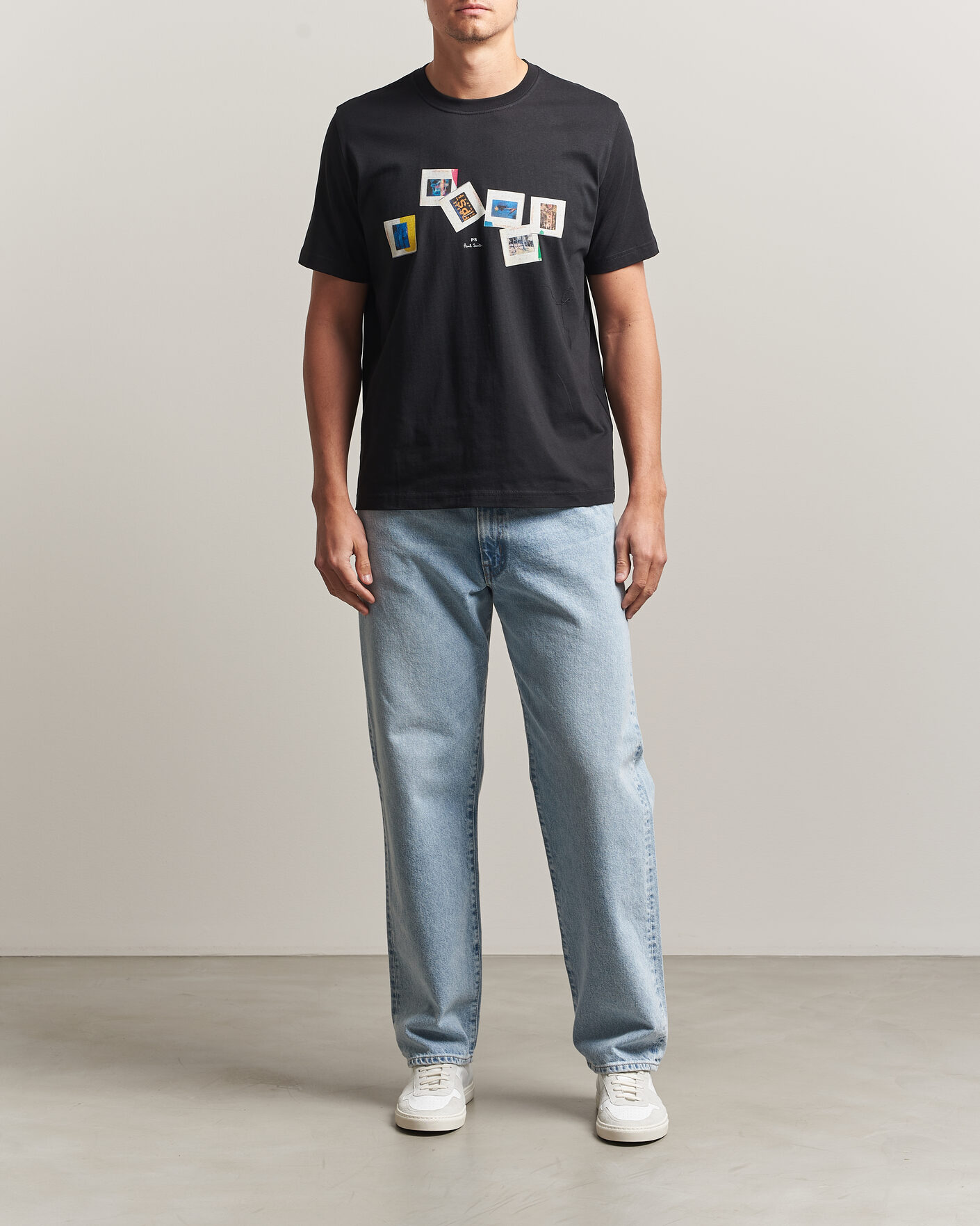 Men | T-Shirts | PS Paul Smith | Slides Crew Neck T-Shirt Black