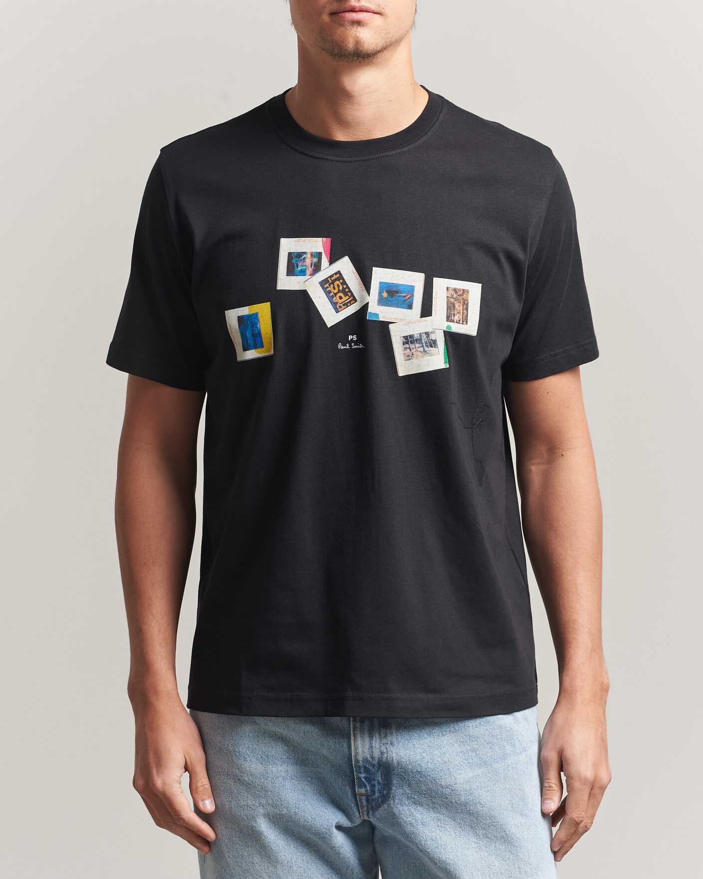 Men | T-Shirts | PS Paul Smith | Slides Crew Neck T-Shirt Black