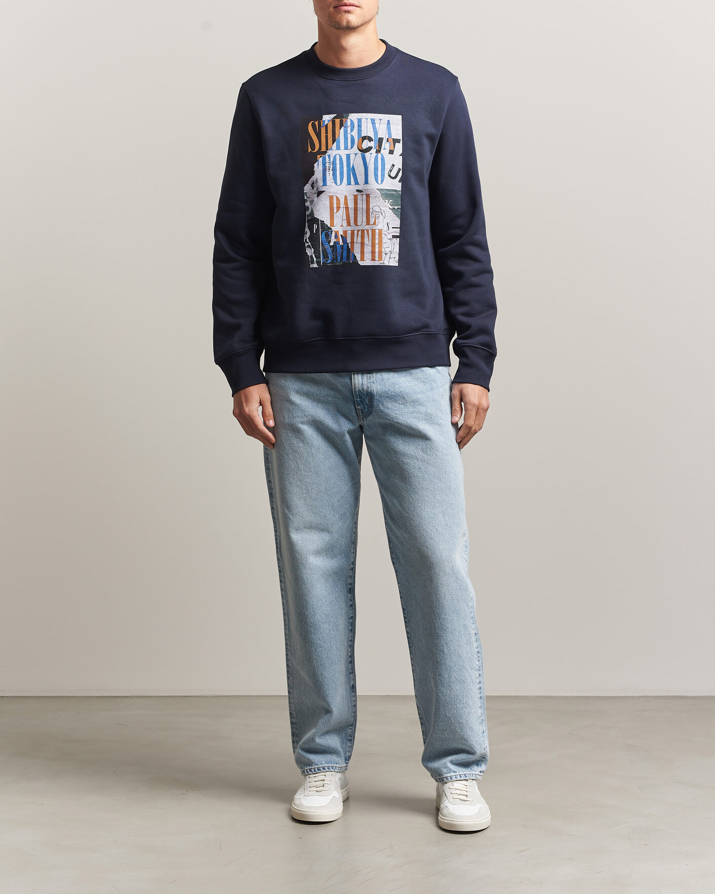 Men | Sweaters & Knitwear | PS Paul Smith | Shibuya Tokya Crew Neck Sweatshirt Navy
