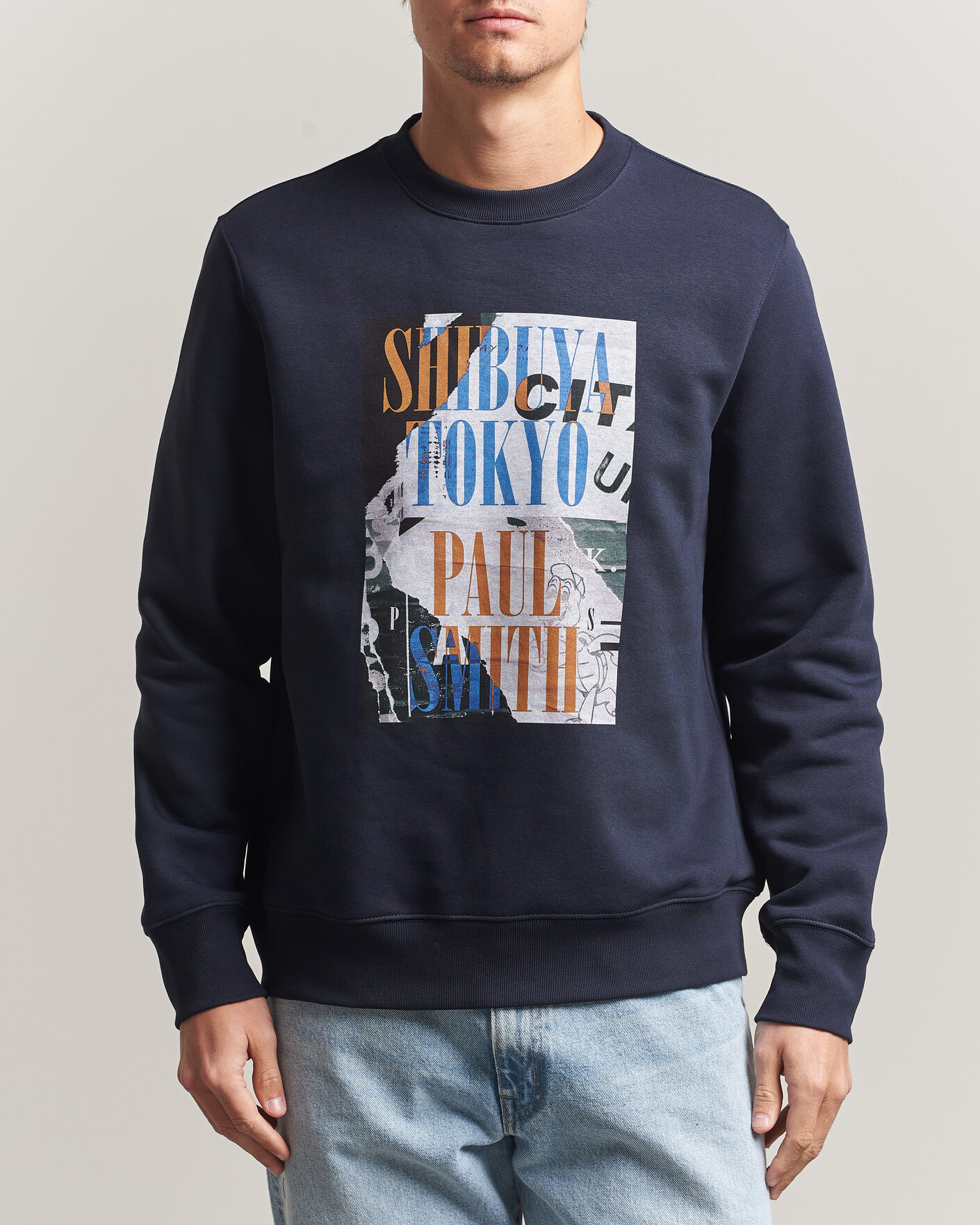 PS Paul Smith Shibuya Tokya Crew Neck Sweatshirt Navy at