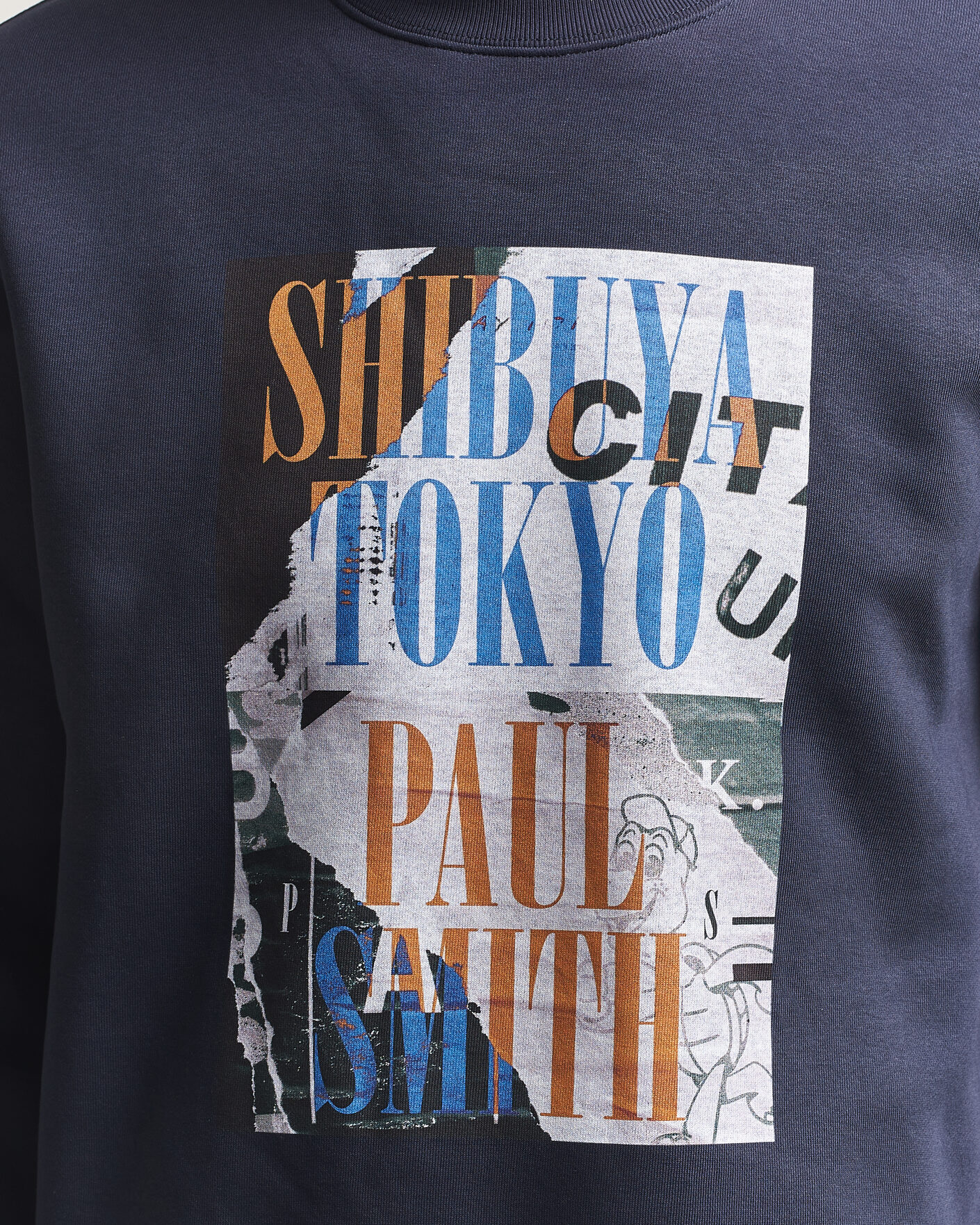 PS Paul Smith Shibuya Tokya Crew Neck Sweatshirt Navy at