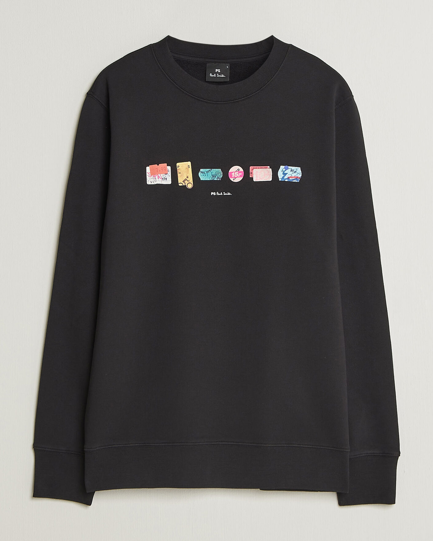 Men | Sweaters & Knitwear | PS Paul Smith | In A Row Crew Neck Sweatshirt Black
