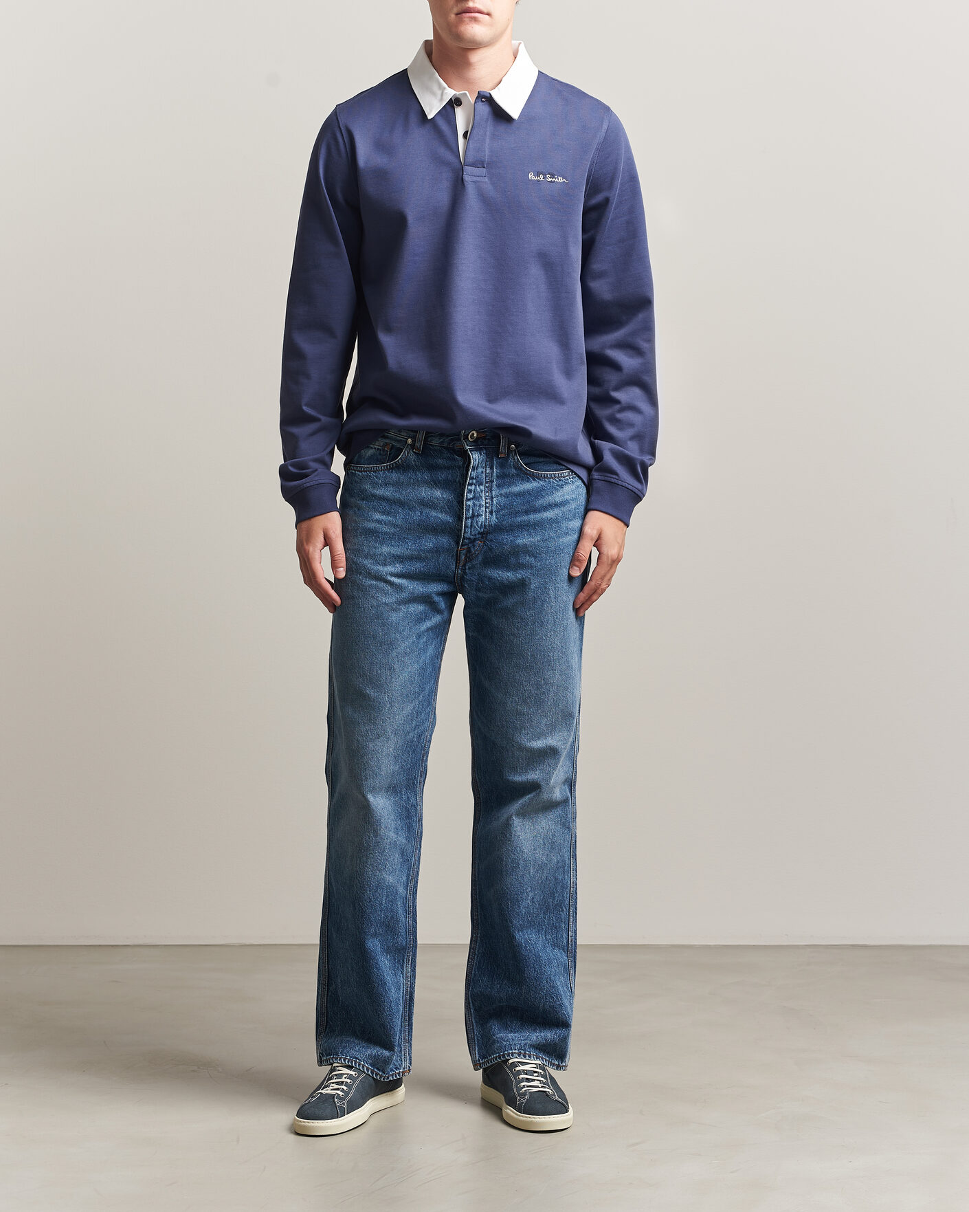 Men | Sweaters & Knitwear | PS Paul Smith | Organic Cotton Rugger Blue