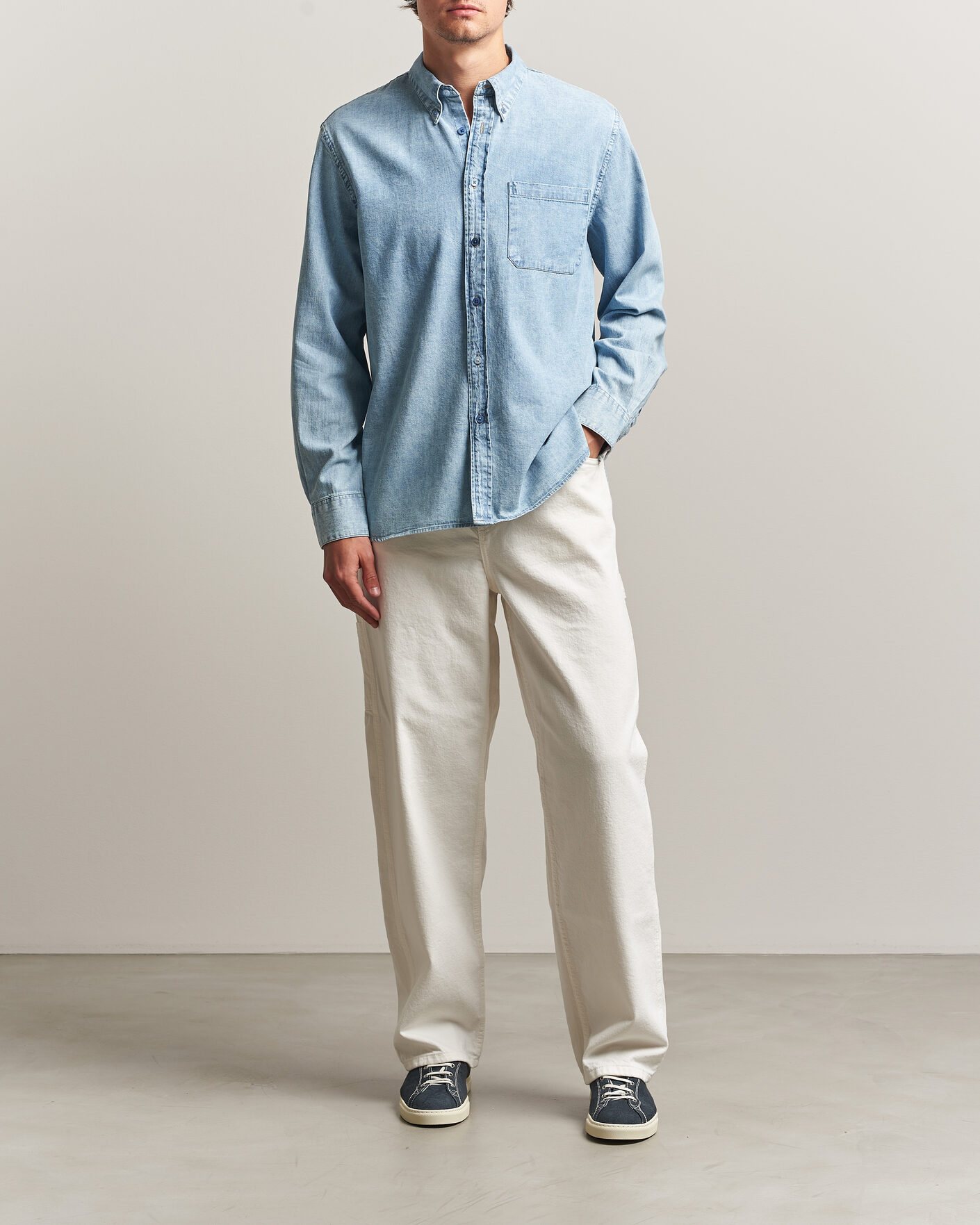 Men | Shirts | PS Paul Smith | Casual Fit Denim Shirt Light Blue