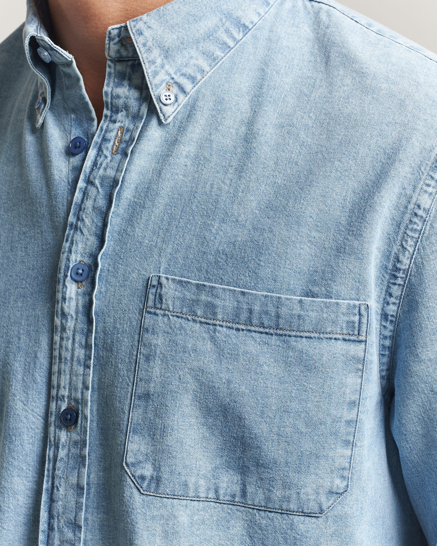 Men | Shirts | PS Paul Smith | Casual Fit Denim Shirt Light Blue