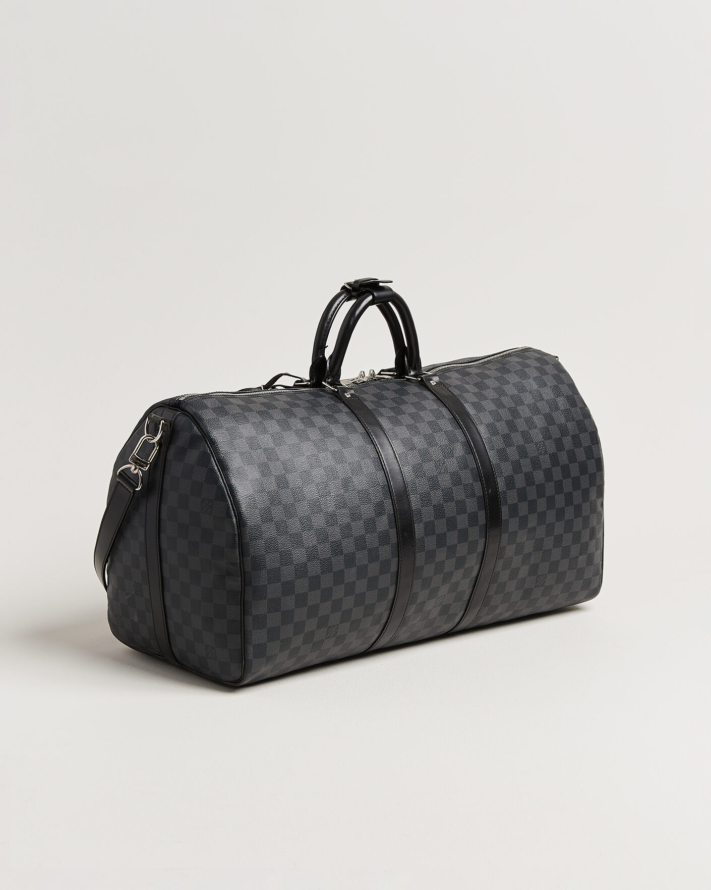 Men | Pre-Owned & Vintage Bags | Louis Vuitton Pre-Owned | Keepall 55 Bandouliére Damier Graphite