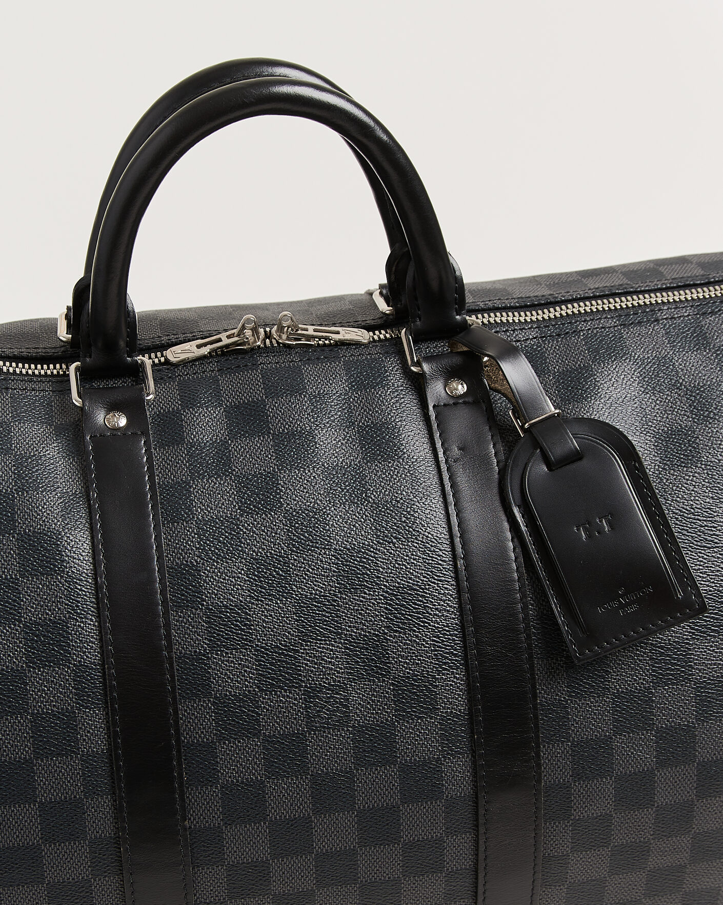 Men | Pre-Owned & Vintage Bags | Louis Vuitton Pre-Owned | Keepall 55 Bandouliére Damier Graphite