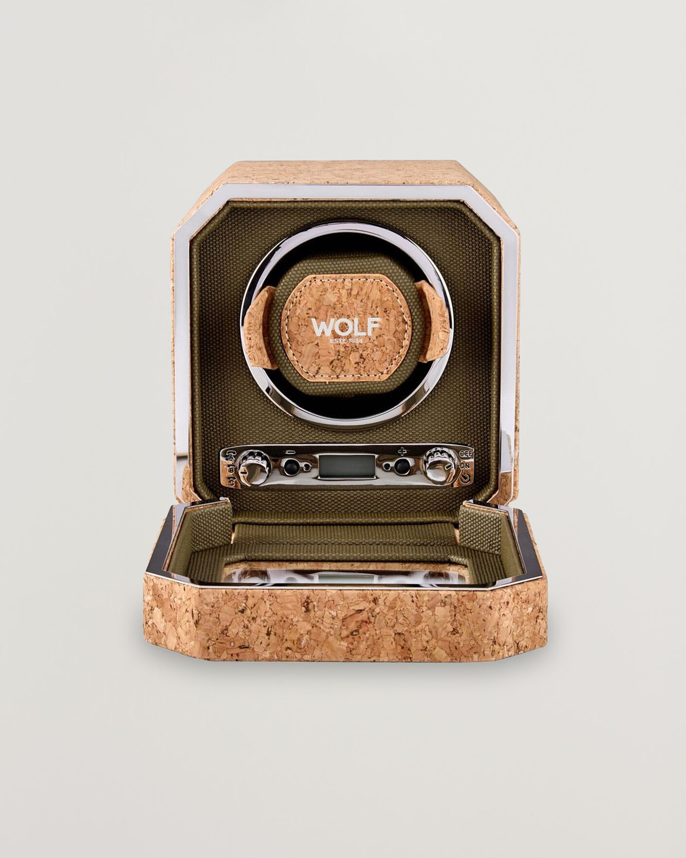 Men | Watch & Jewellery Boxes | WOLF | Cortica Single Watch Winder Cork