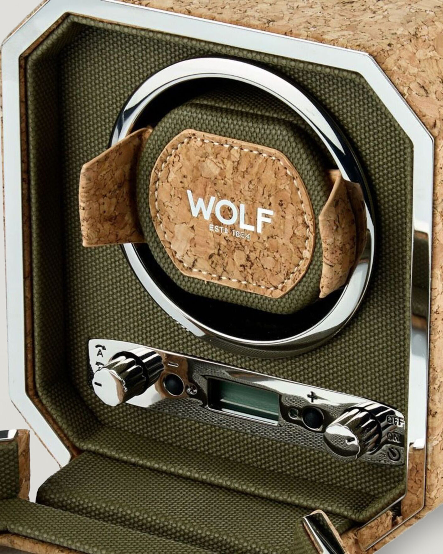 Men | Watch & Jewellery Boxes | WOLF | Cortica Single Watch Winder Cork
