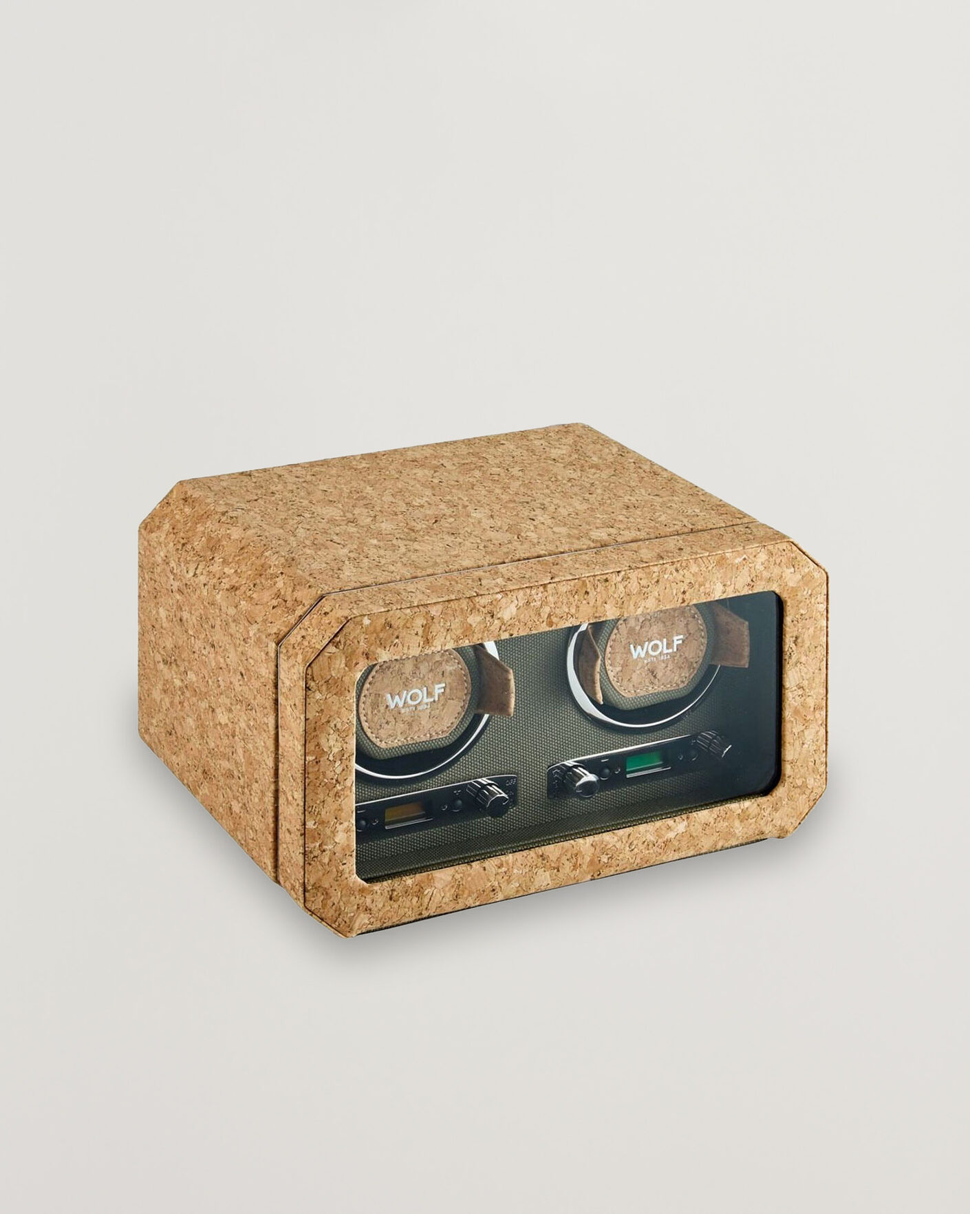 Men | Watch & Jewellery Boxes | WOLF | Cortica Double Watch Winder Cork