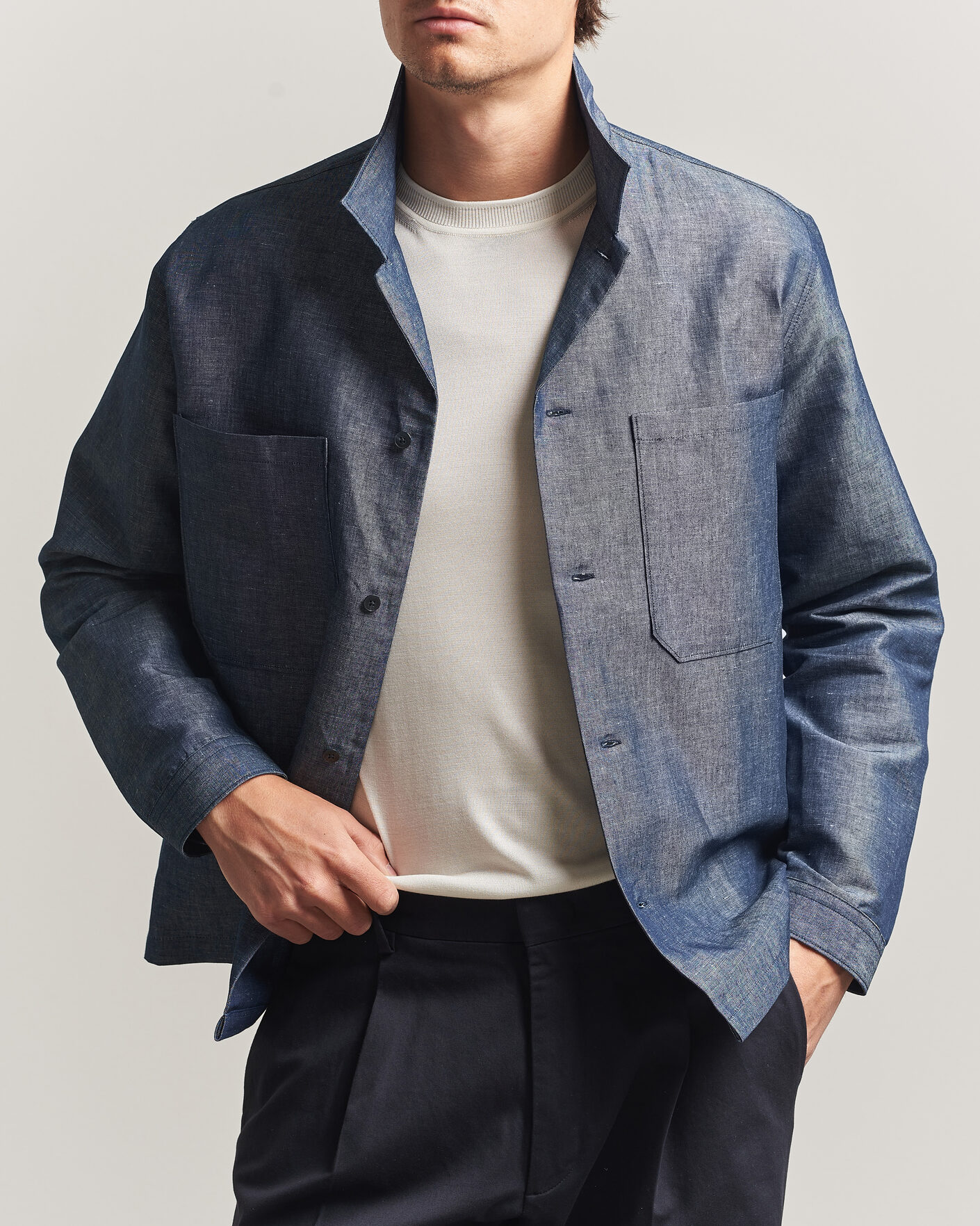 Men | Shirts | NN07 | Rob Denim Overshirt Raw Indigo