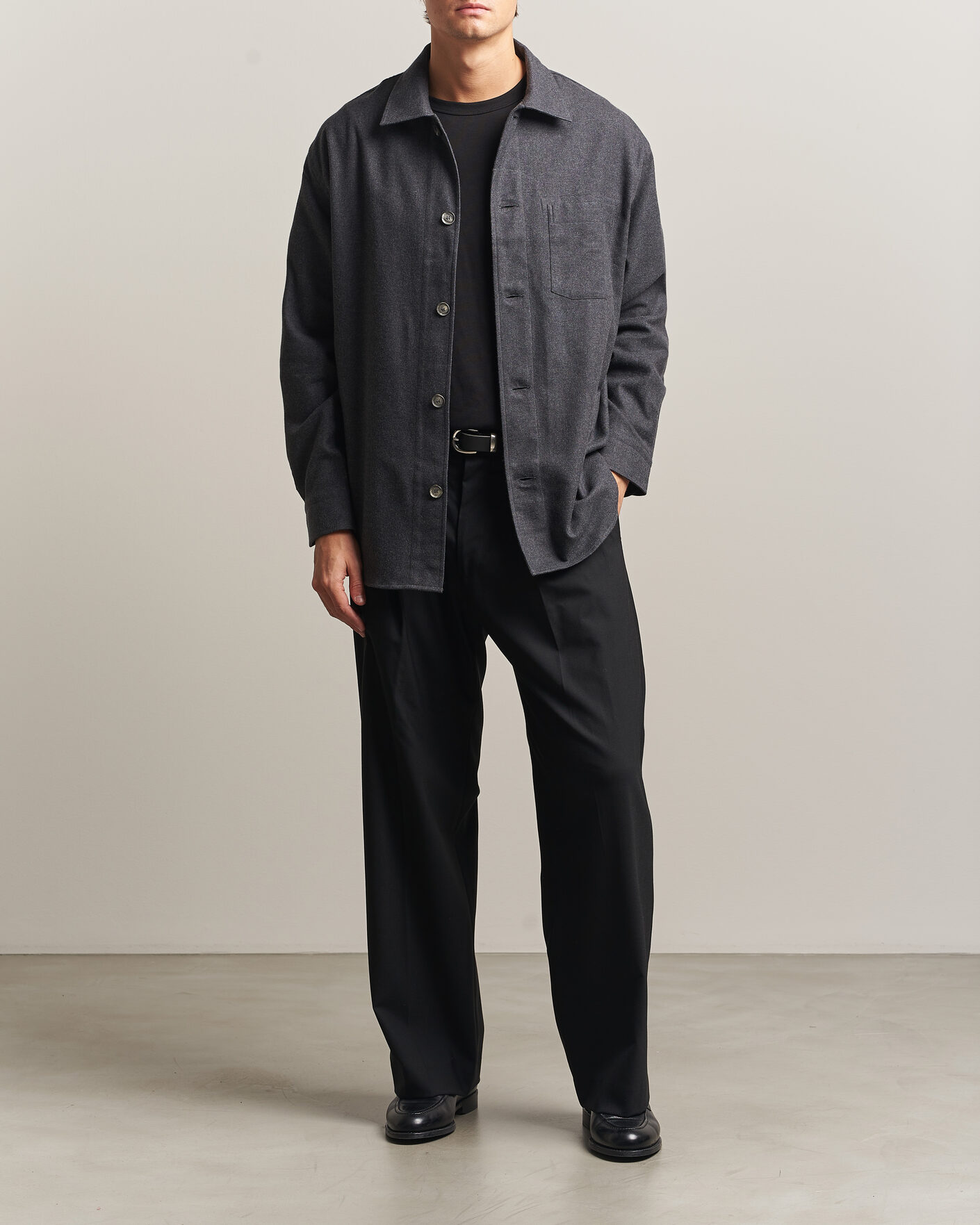 Men | Shirts | Brioni | Cotton/Cashmere Overshirt Grey Melange