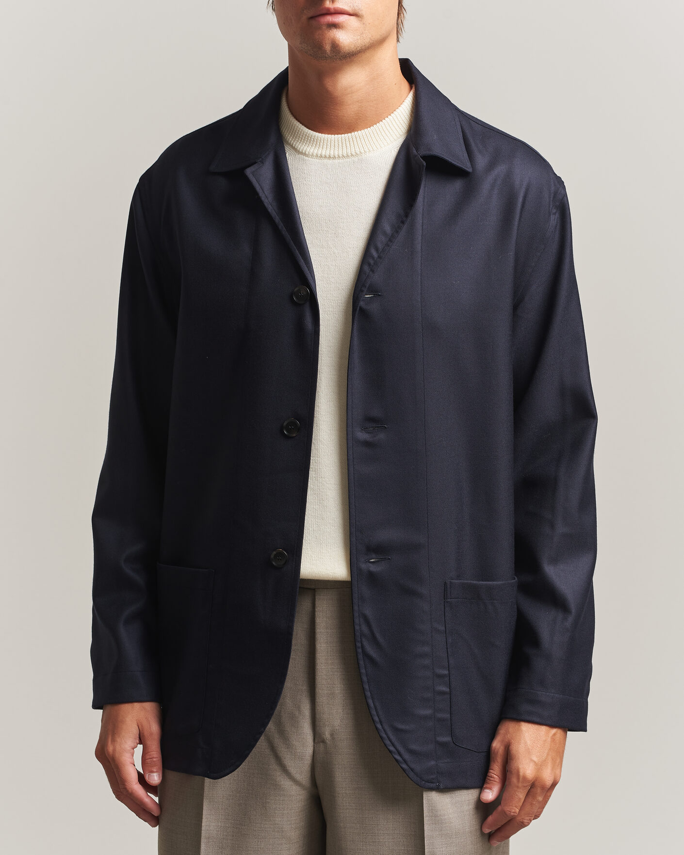 Men | Coats & Jackets | Brioni | Wool/Cashmere Shirt Jacket Navy