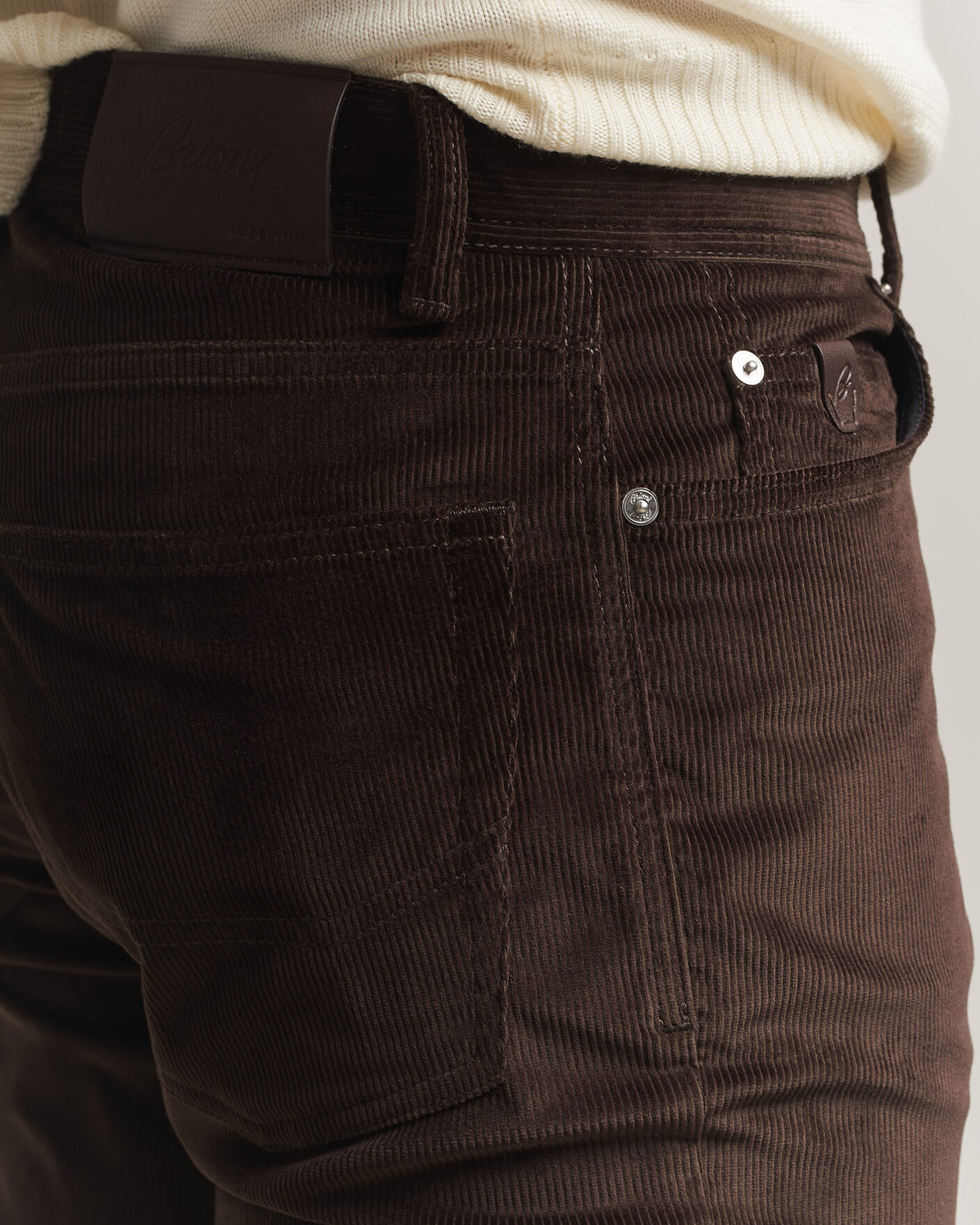 Men | Trousers | Brioni | 5-Pocket Corduroy Pants Dark Brown