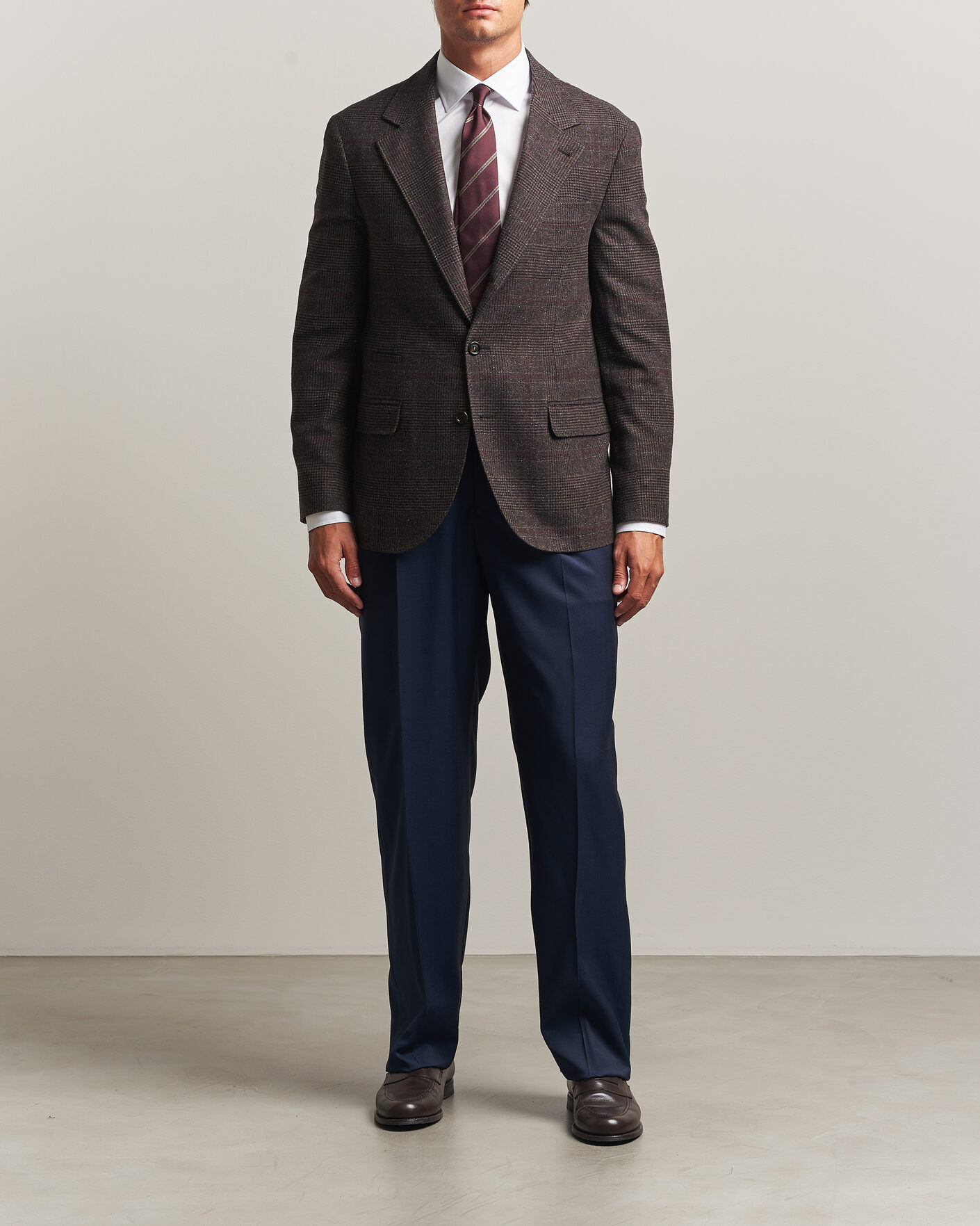 Men | Trousers | Brioni | Capri Wool Trousers Navy