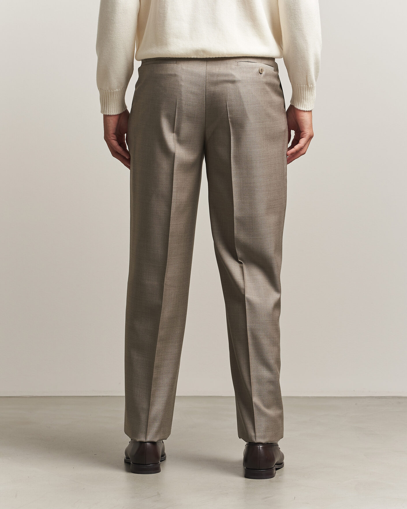 Men | Trousers | Brioni | Capri Wool Trousers Beige