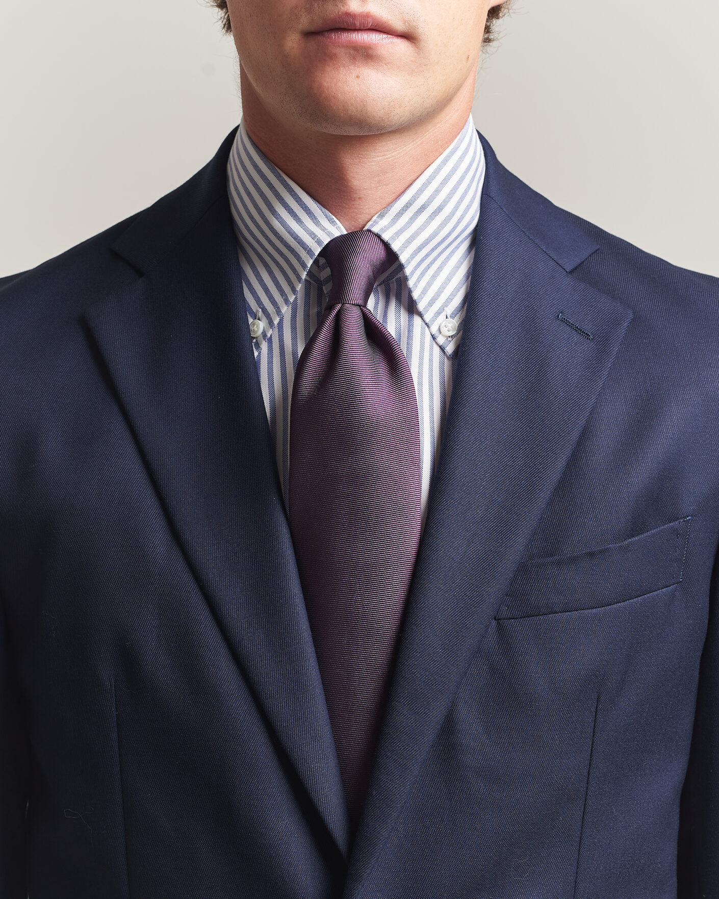 Men | Ties | Brioni | Embroidered Logo Silk Tie Burgundy