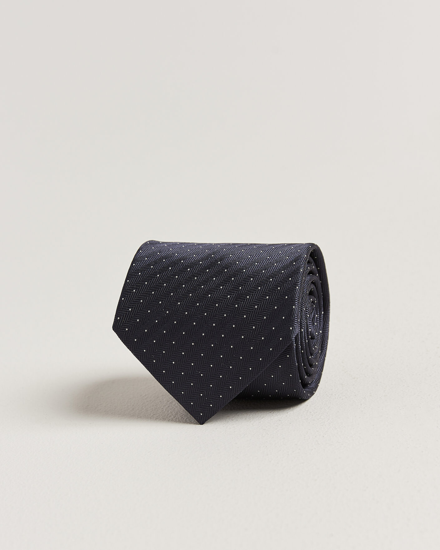 Men | Ties | Brioni | Jacquard Dot Silk Tie Navy