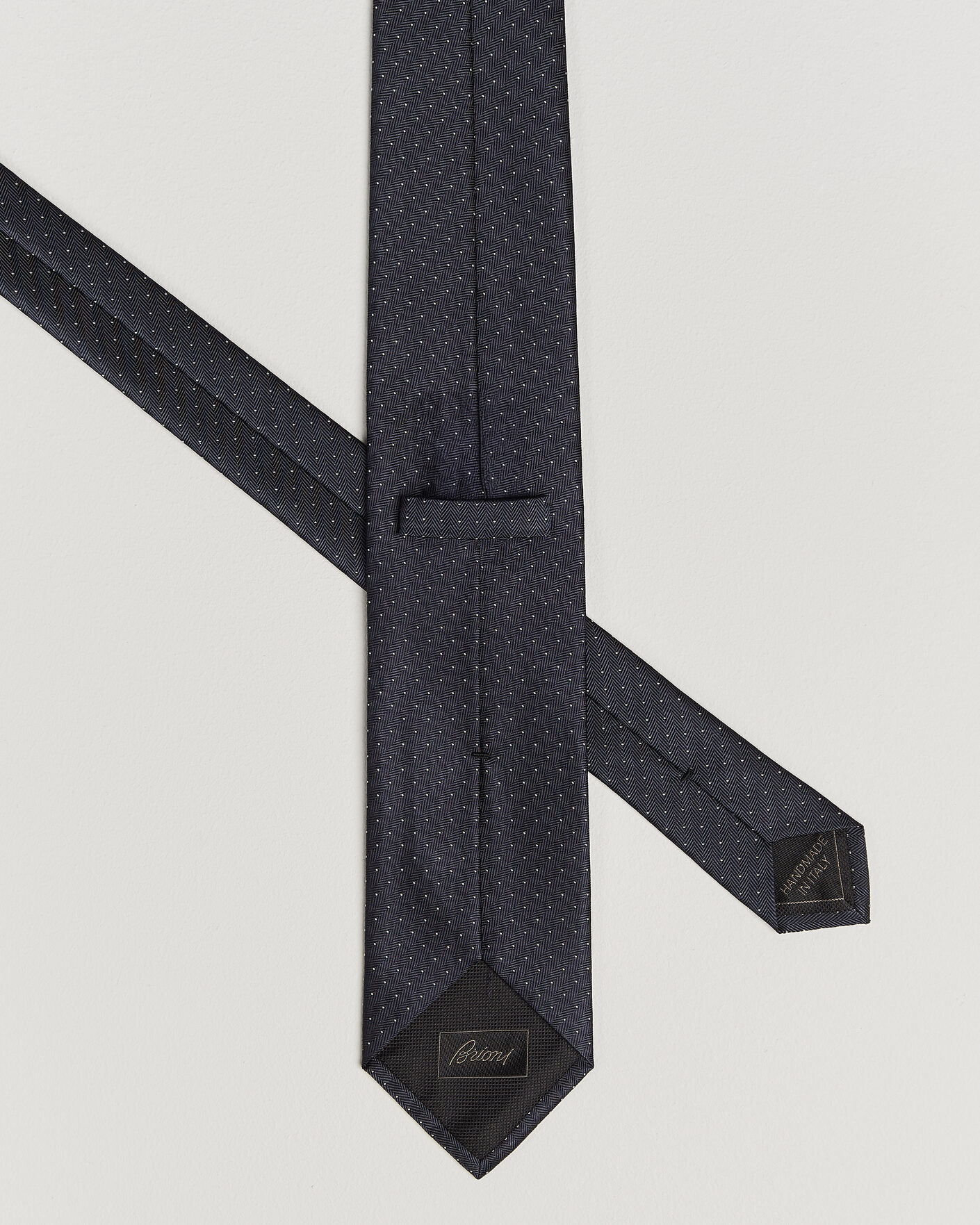 Men | Ties | Brioni | Jacquard Dot Silk Tie Navy