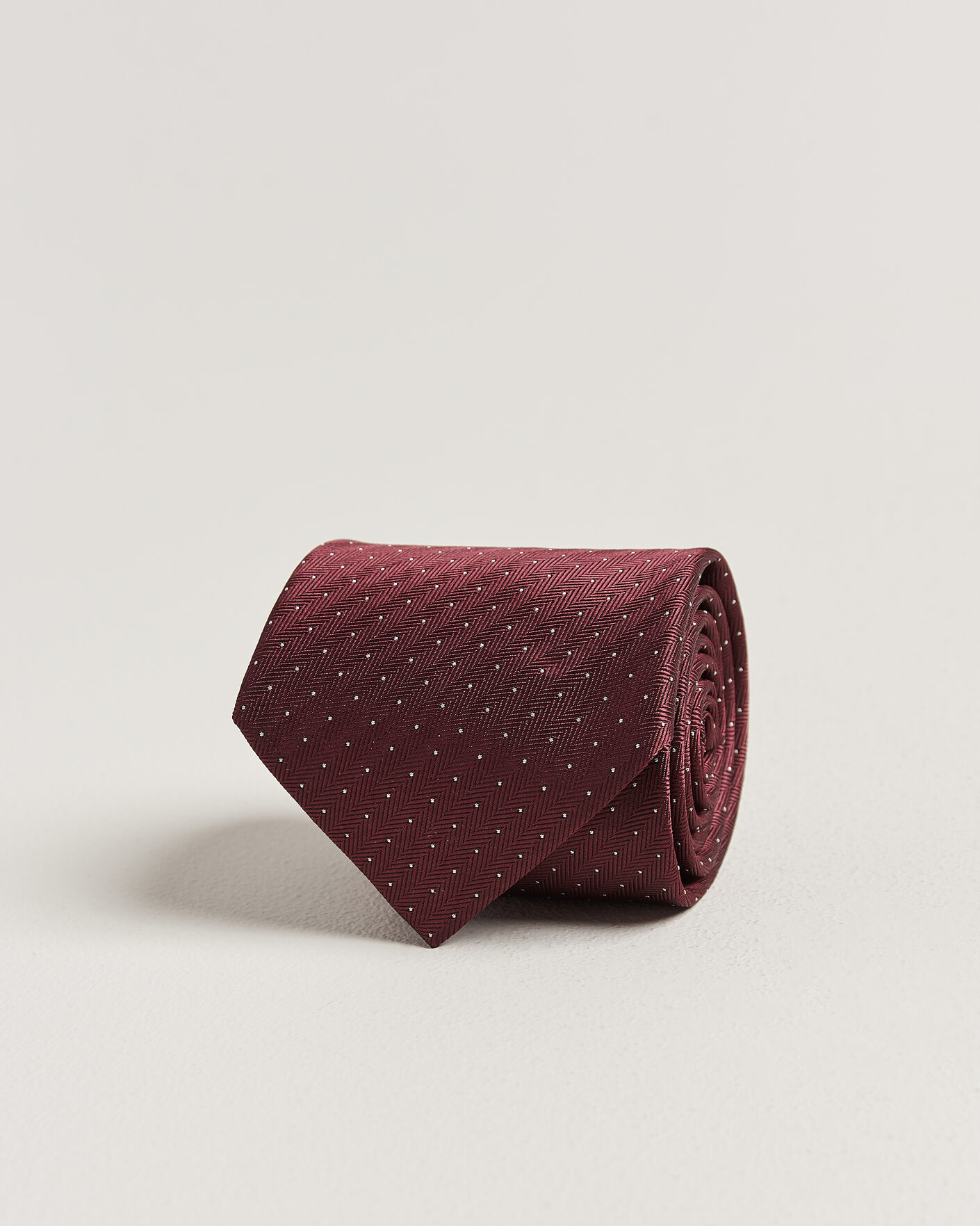 Men | Ties | Brioni | Jacquard Dot Silk Tie Burgundy
