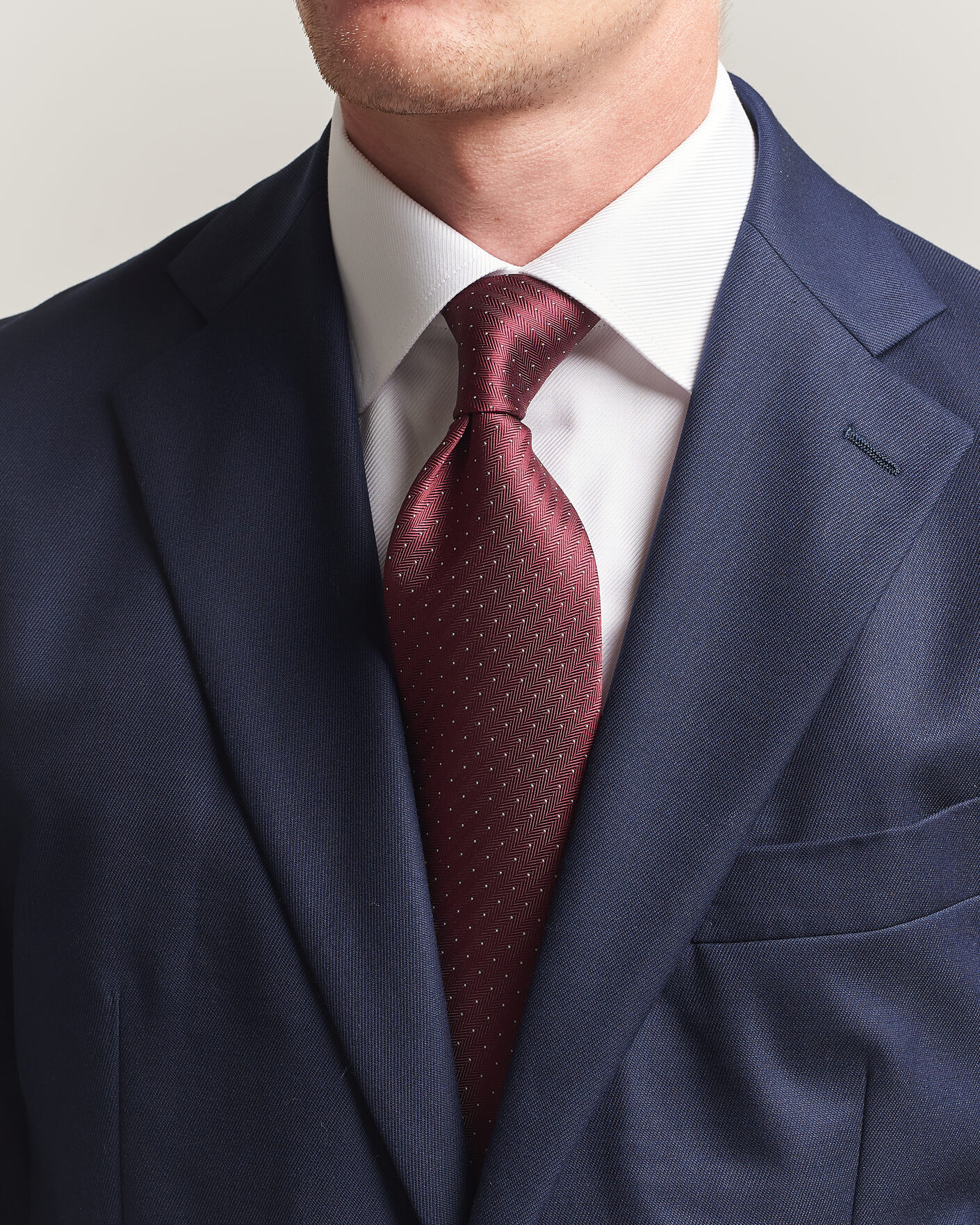 Men | Ties | Brioni | Jacquard Dot Silk Tie Burgundy