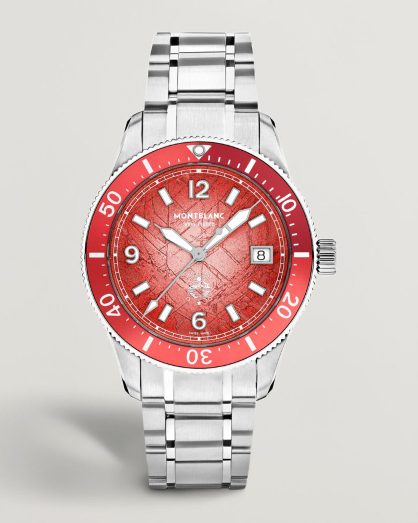 Men | Stainless steel strap | Montblanc | Iced Sea Automatic Date 0 Oxygen Limited Red