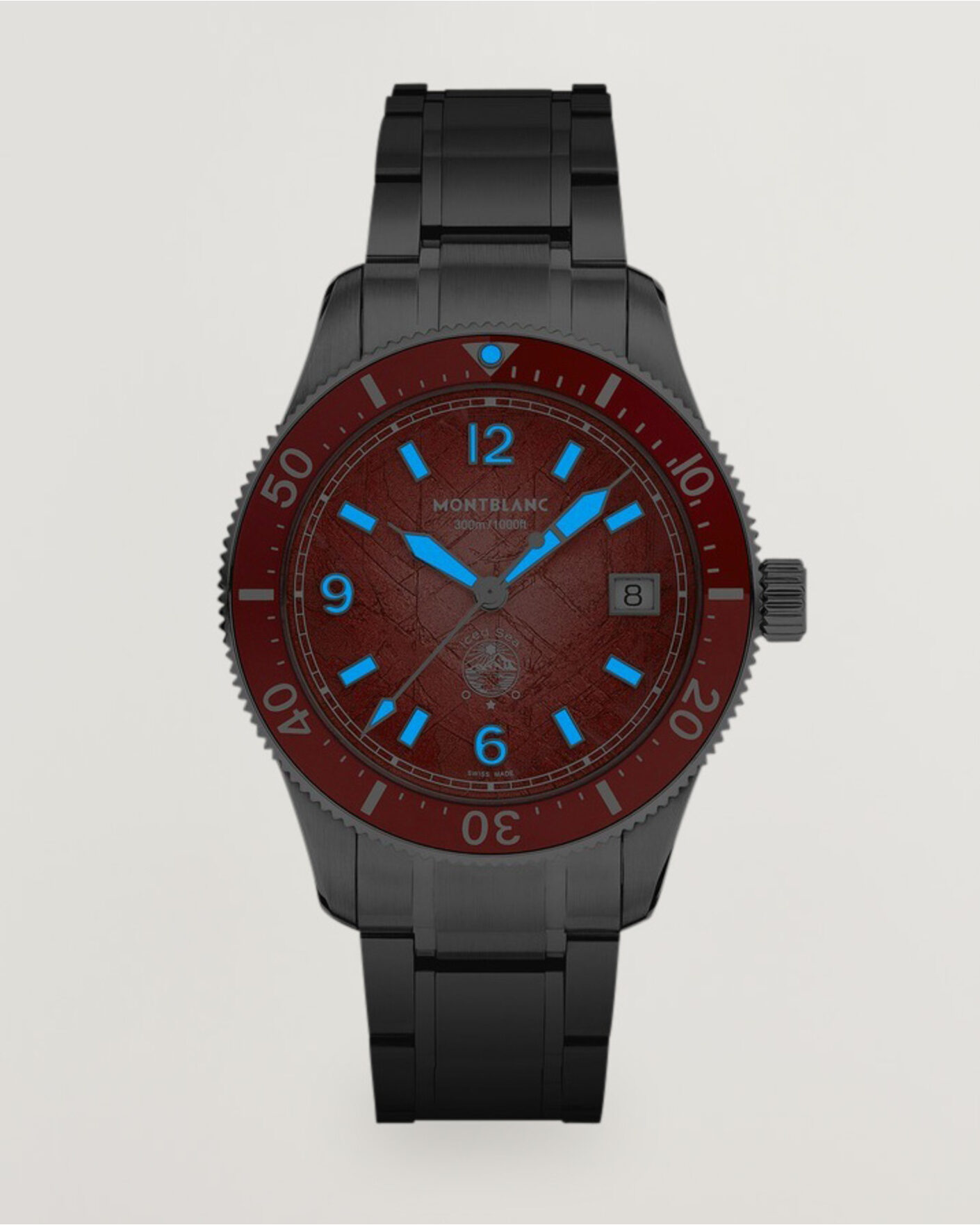 Men | Stainless steel strap | Montblanc | Iced Sea Automatic Date 0 Oxygen Limited Red
